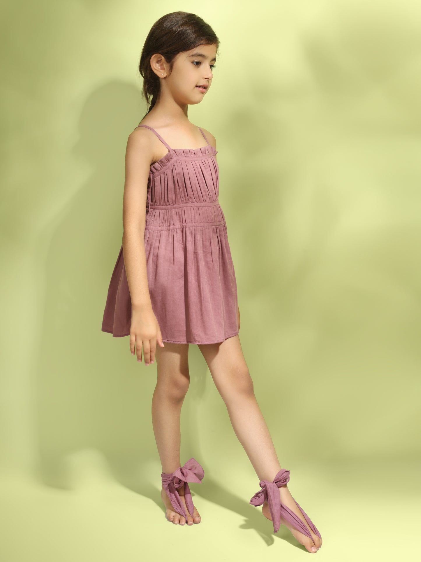 Jiyara - Grape Wine Side Bow Dress