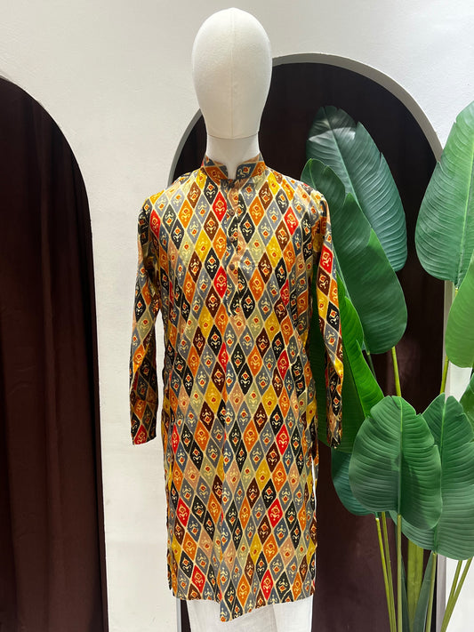 Colourful Printed Long Kurta