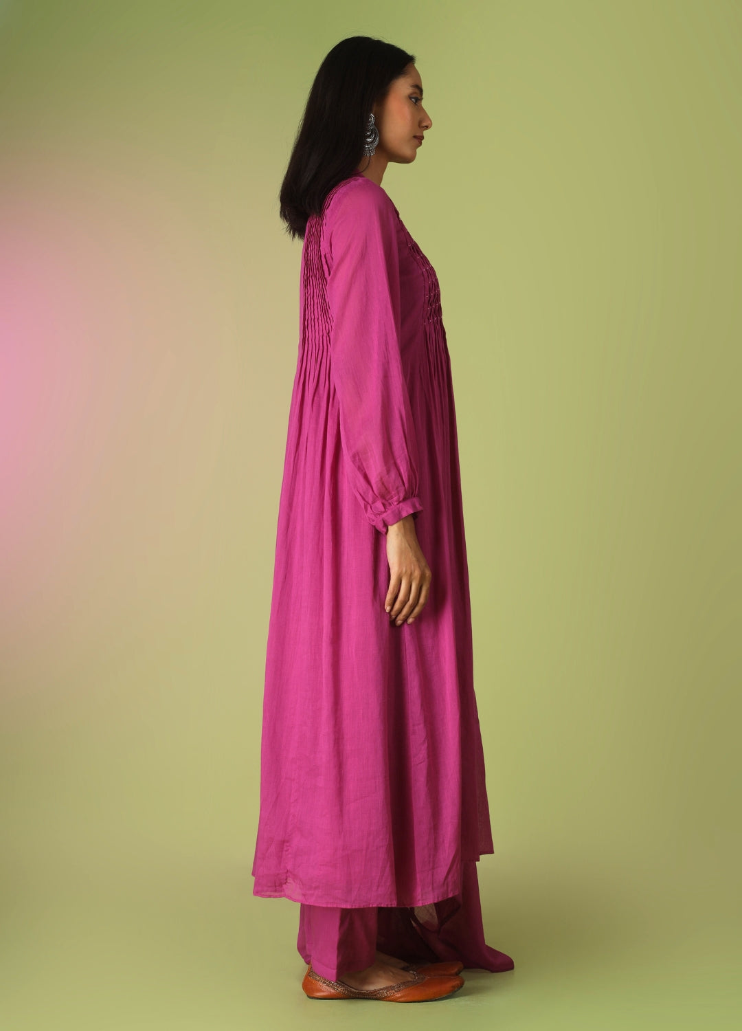 Raspberry Pintucks Suit Set