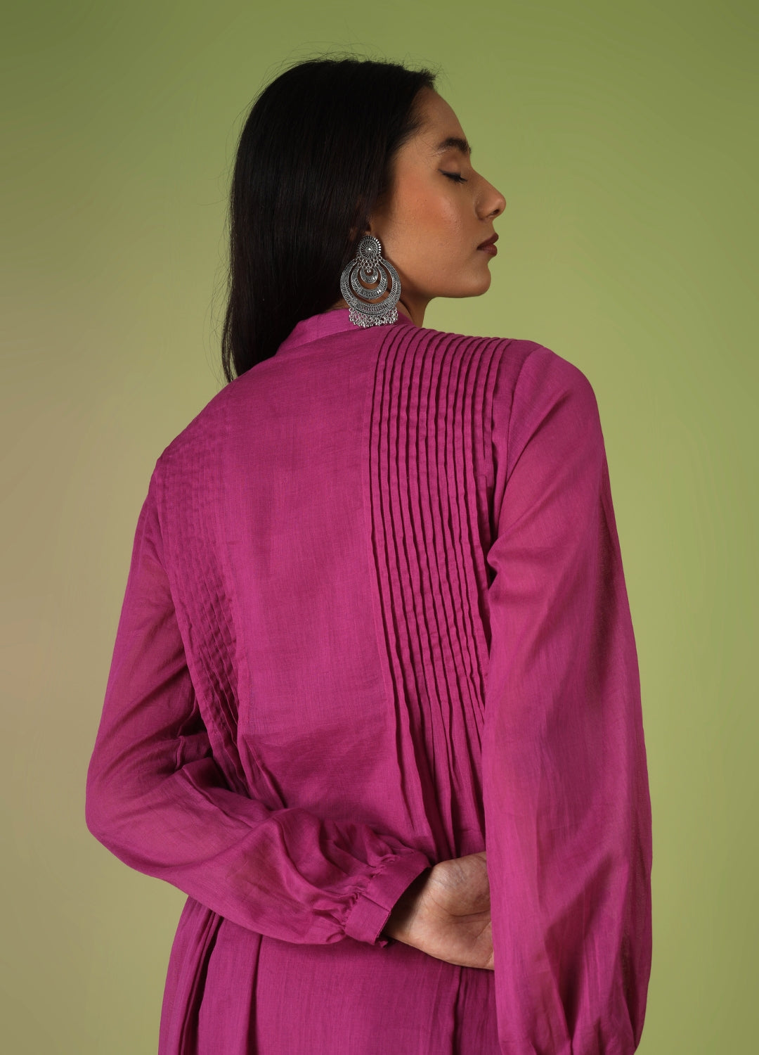 Raspberry Pintucks Suit Set