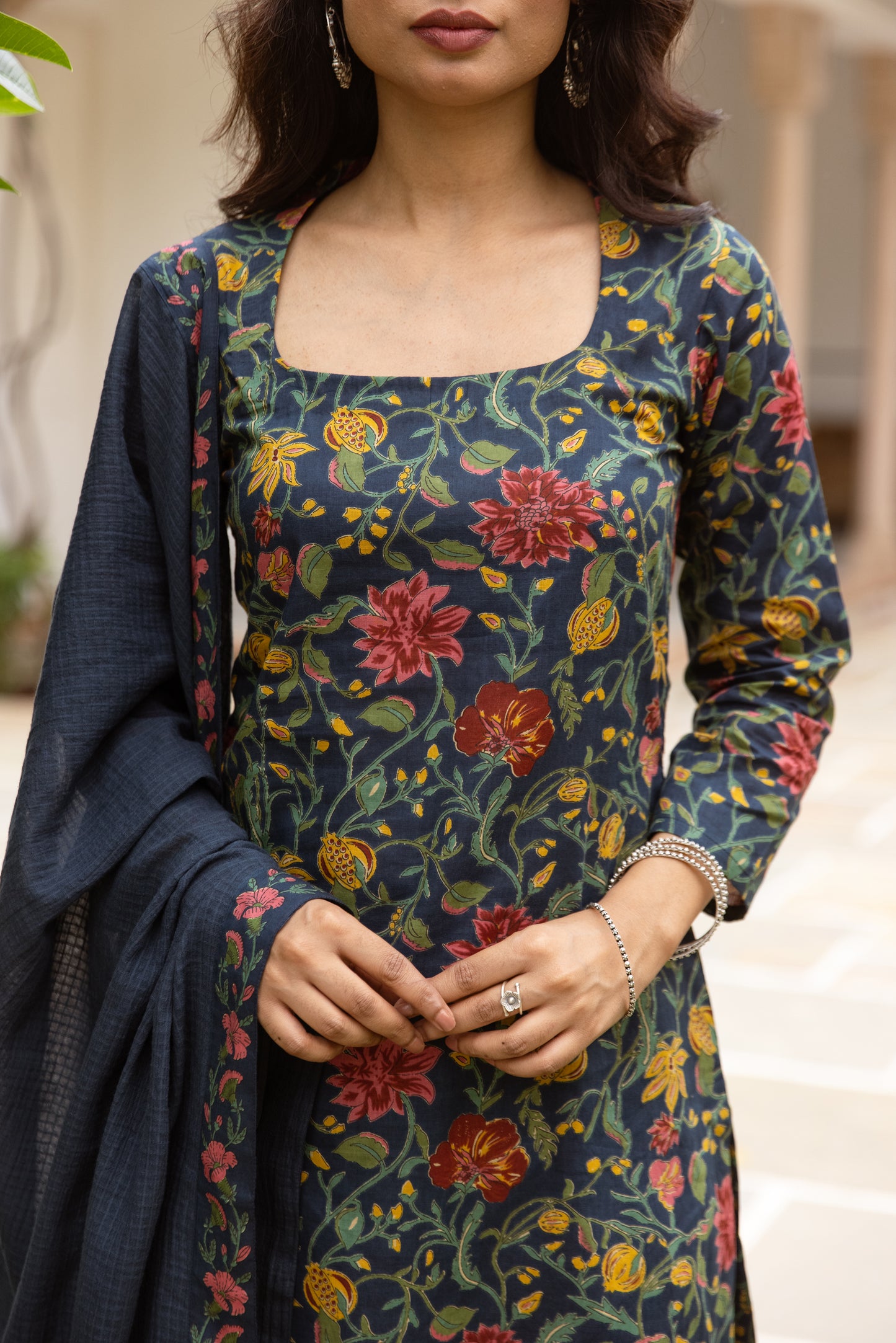 Azure Jaal Sleeved
