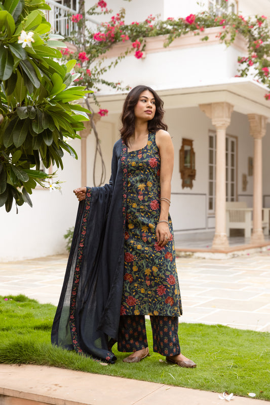 Azure Jaal Sleeveless