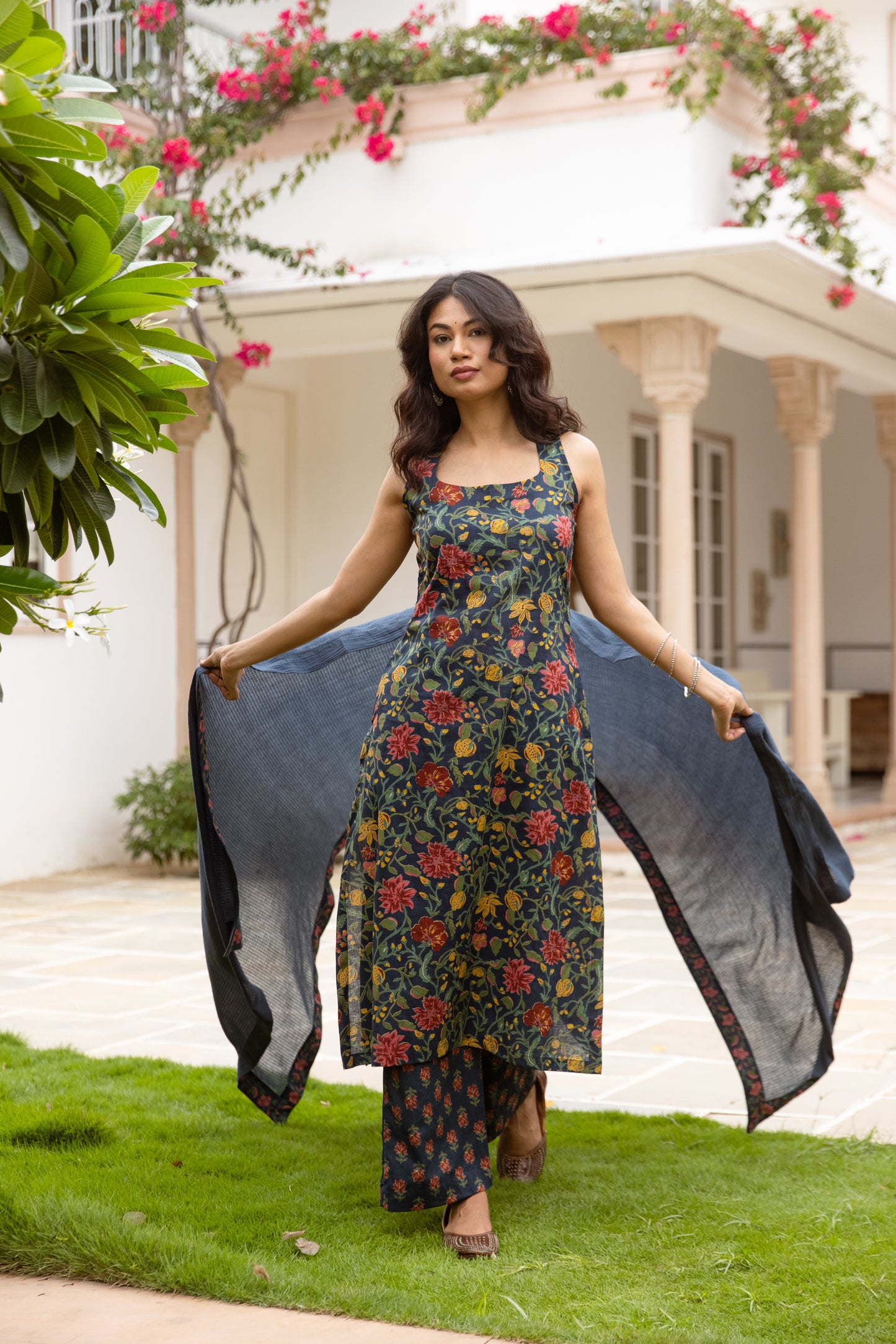Azure Jaal Sleeveless