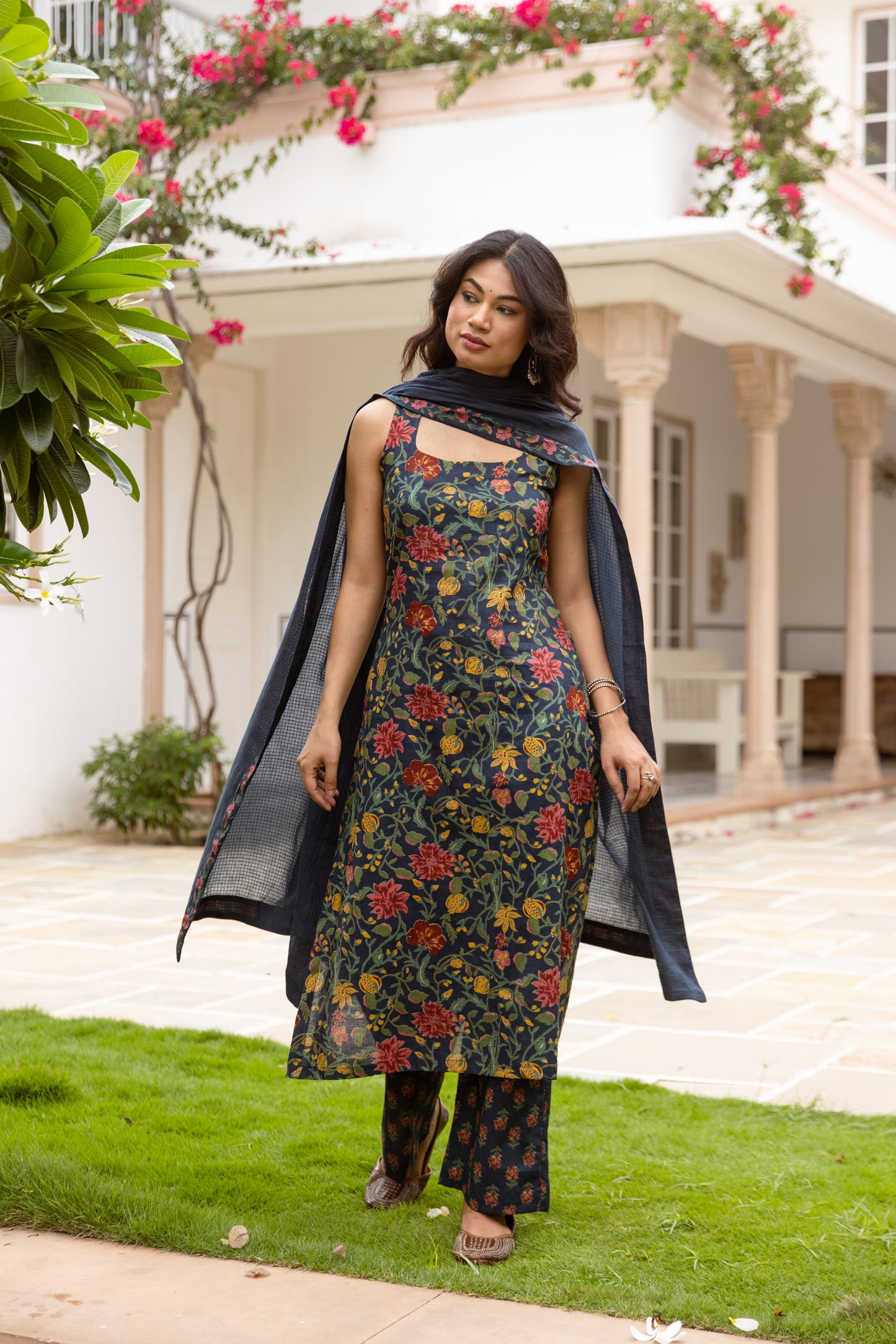 Azure Jaal Sleeveless