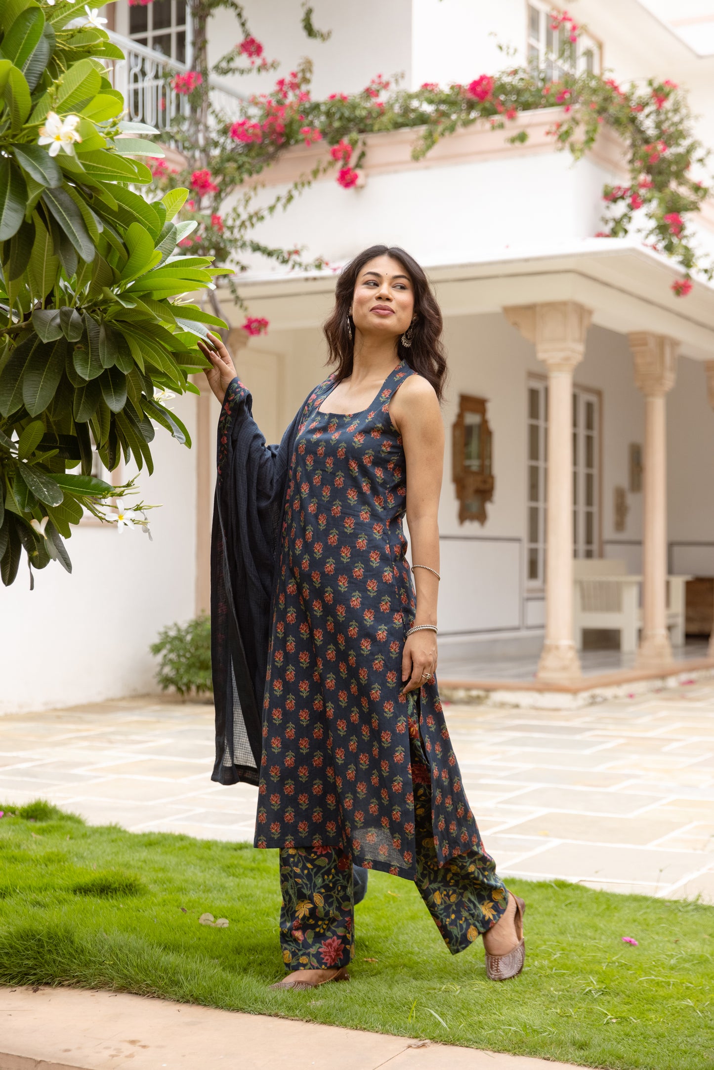 Azure Butti Sleeveless