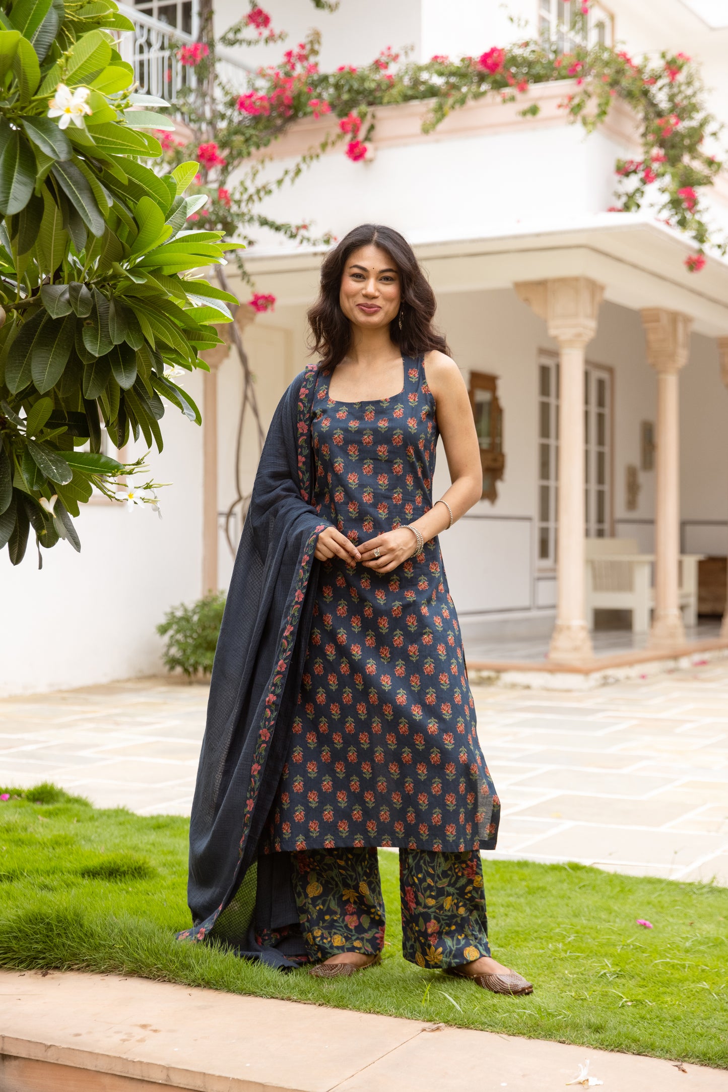 Azure Butti Sleeveless