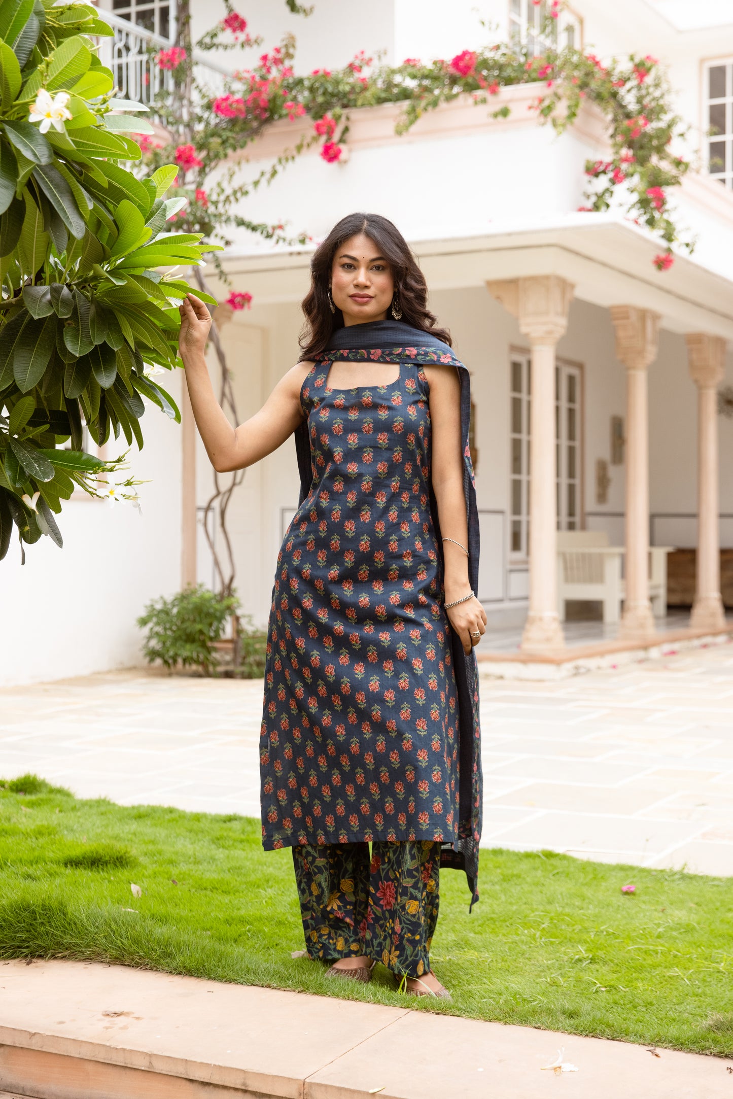 Azure Butti Sleeveless