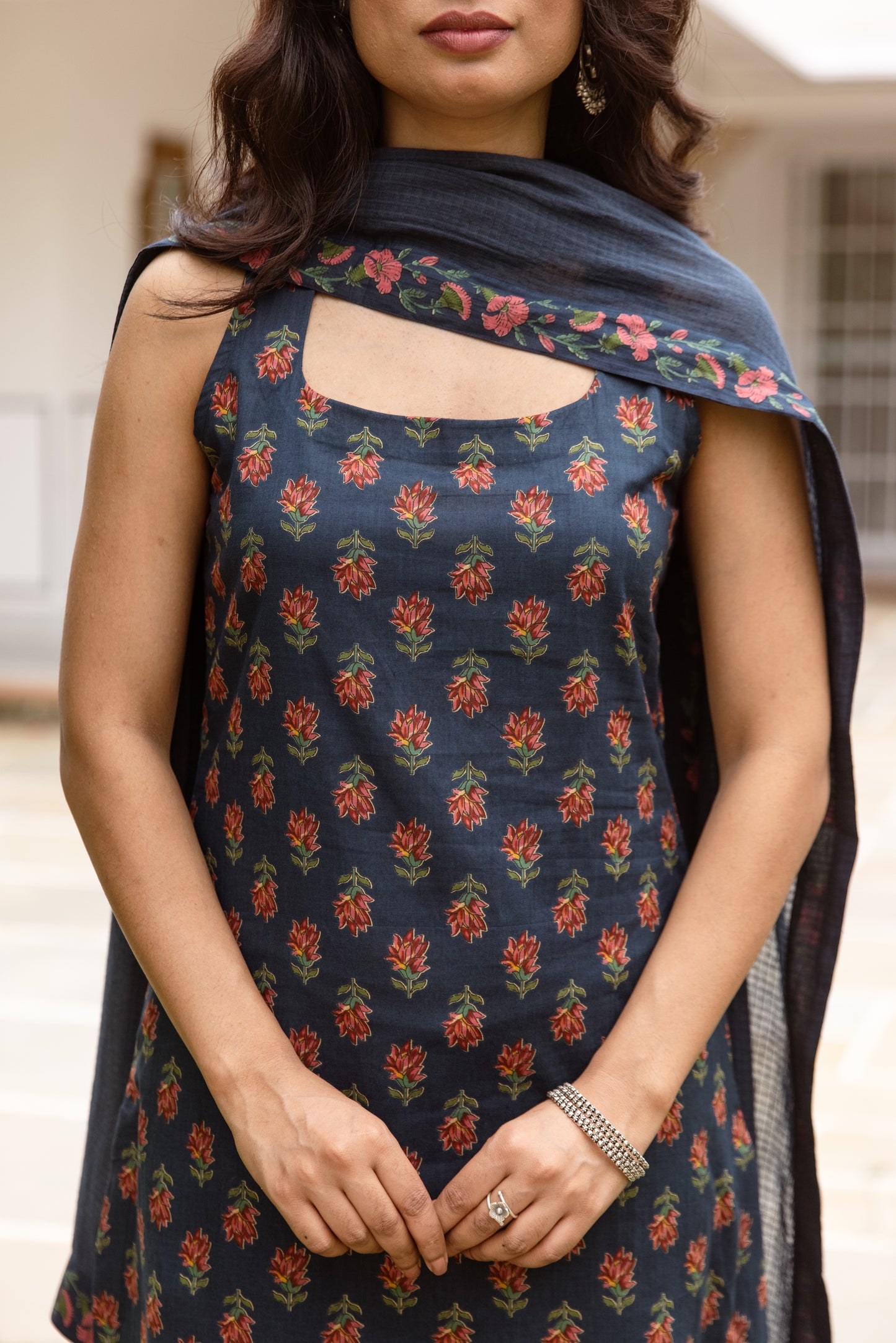 Azure Butti Sleeveless