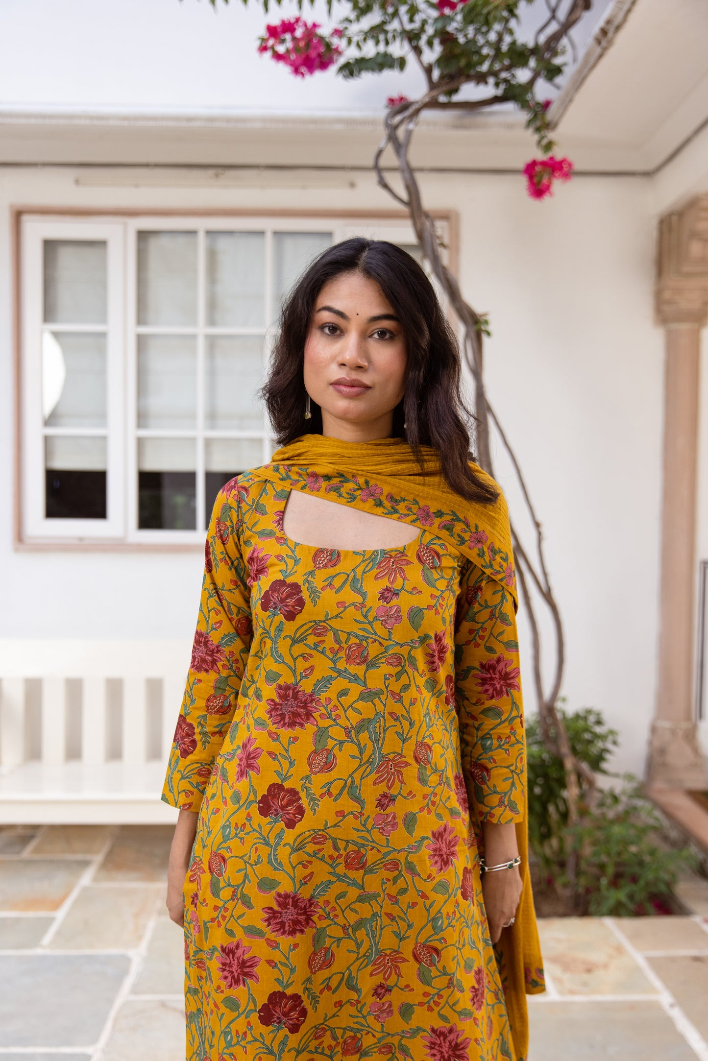 Saffron Jaal Sleeved