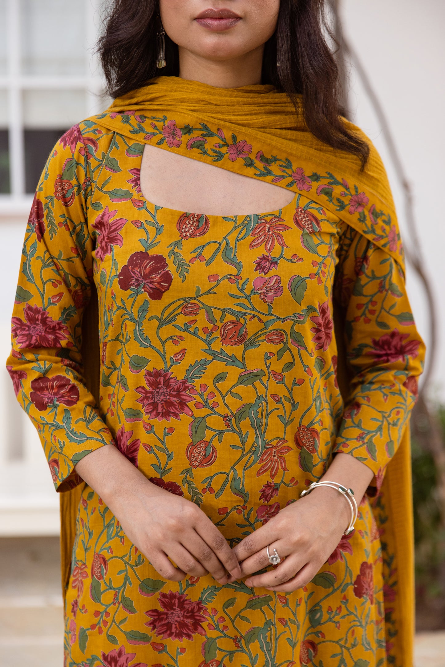 Saffron Jaal Sleeved