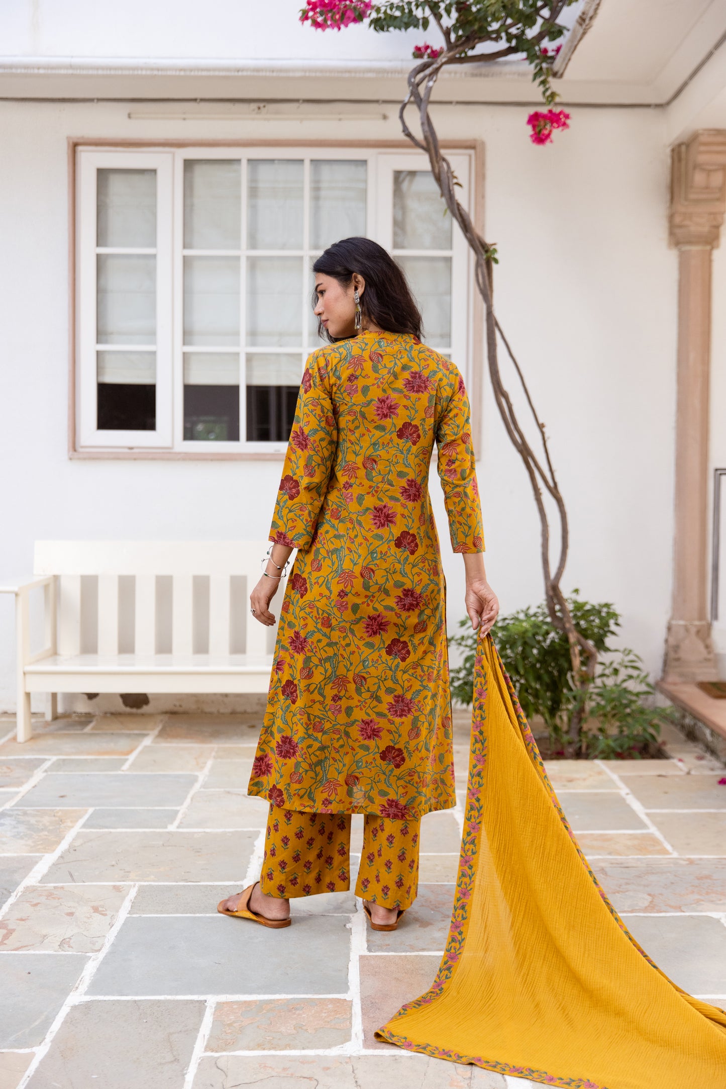 Saffron Jaal Sleeved
