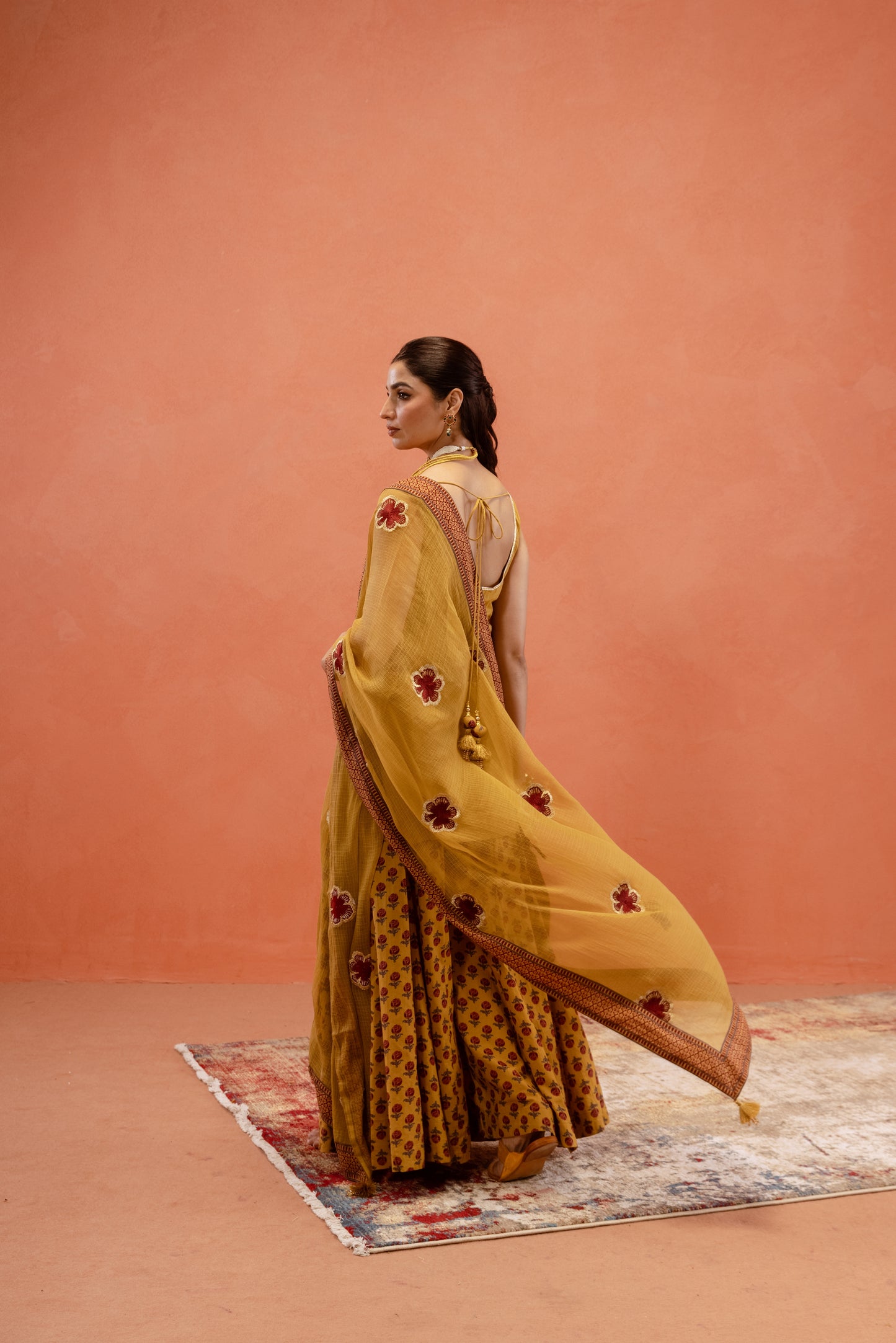 Marigold Glow Sharara Sleeveless Set