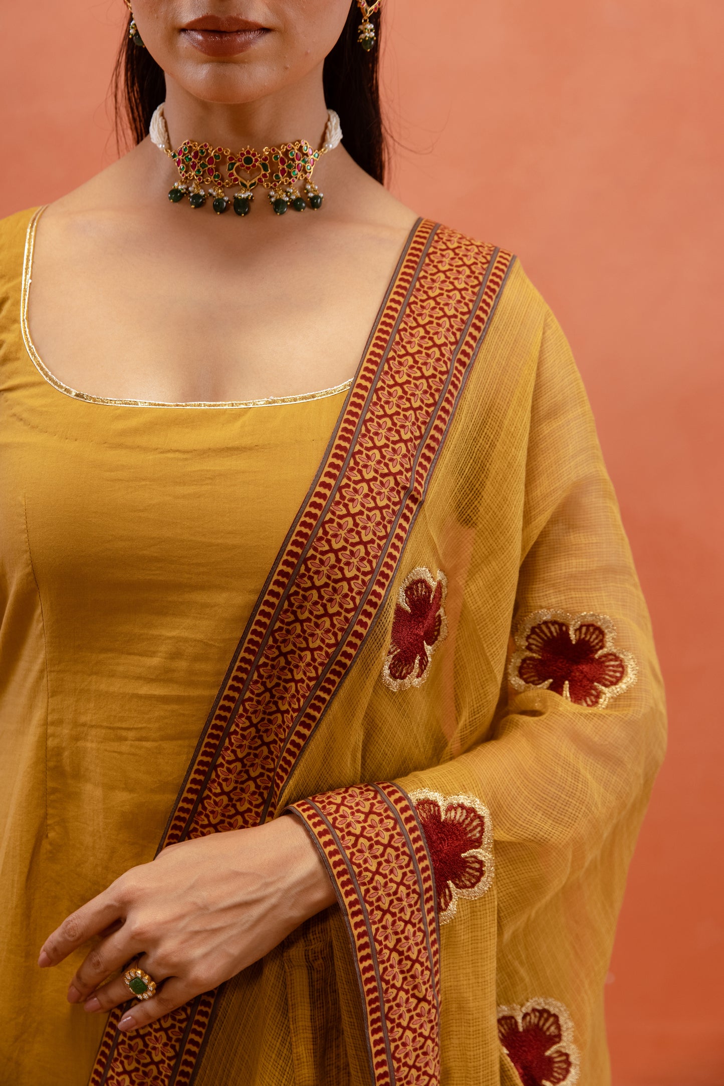 Marigold Glow Sharara Sleeveless Set