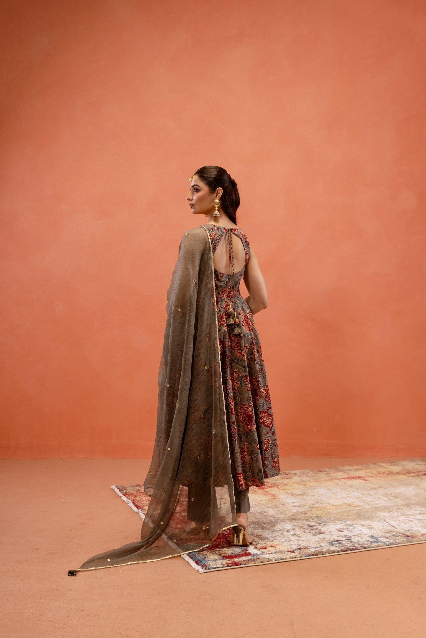 Silver Mist Sleeveless Anarkali Suit