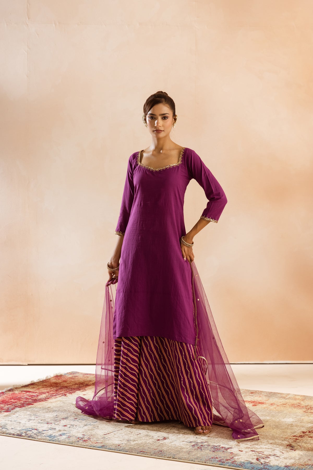Jamun Sleeved-The Line (Purple)