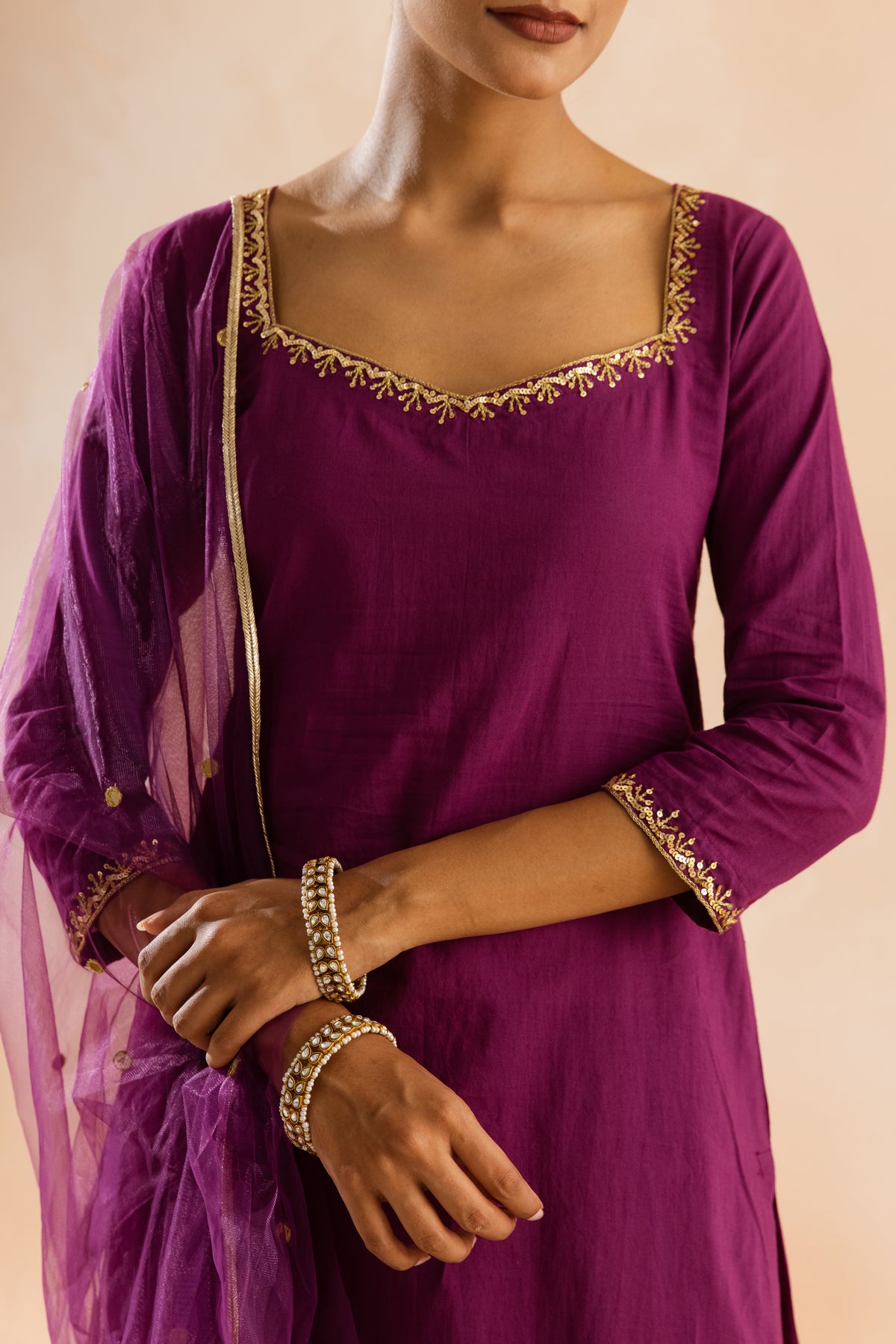 Jamun Sleeved-The Line (Purple)