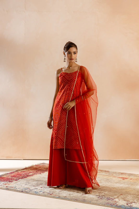 Kesar Thin Strap-The Print (Red)