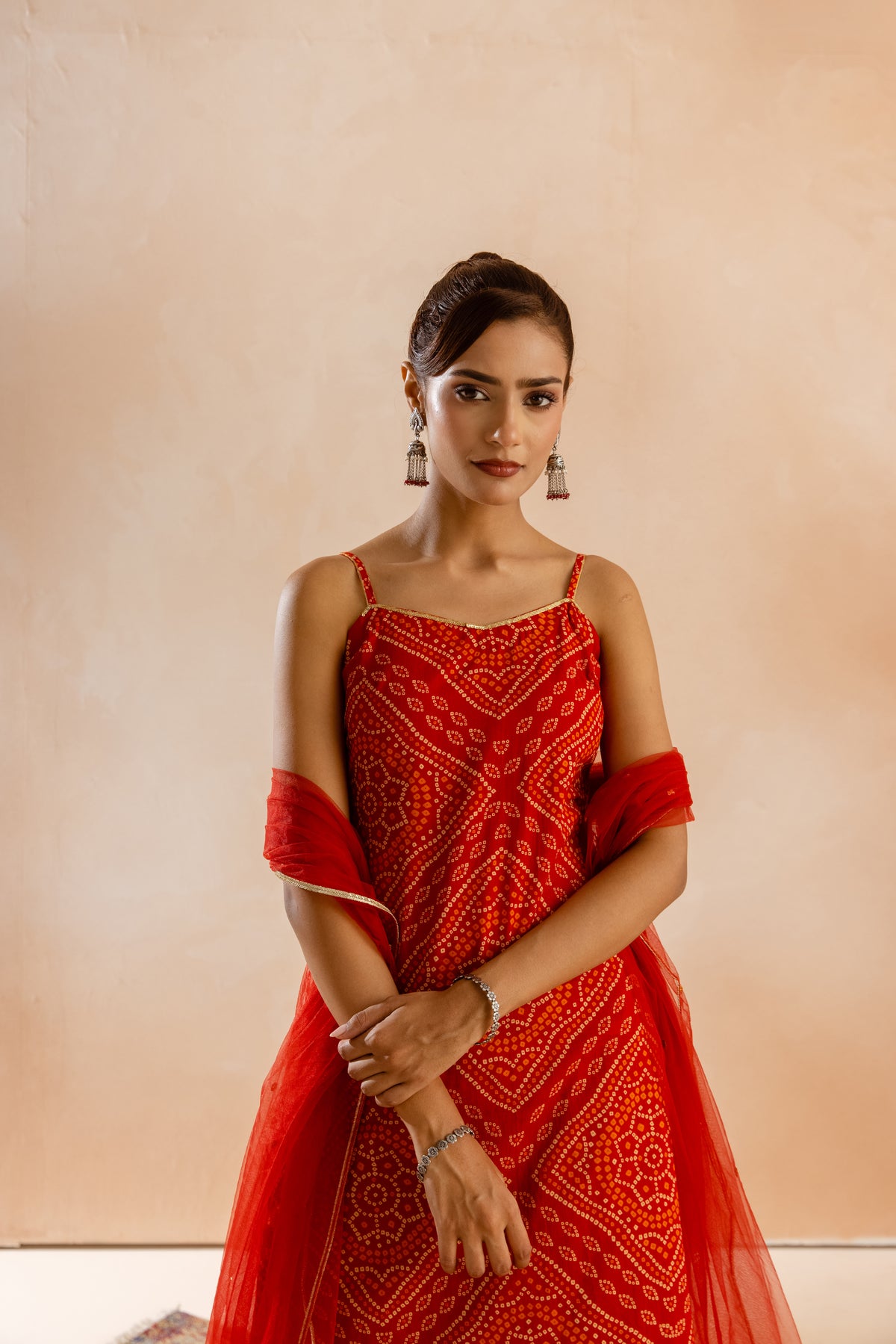 Kesar Thin Strap-The Print (Red)