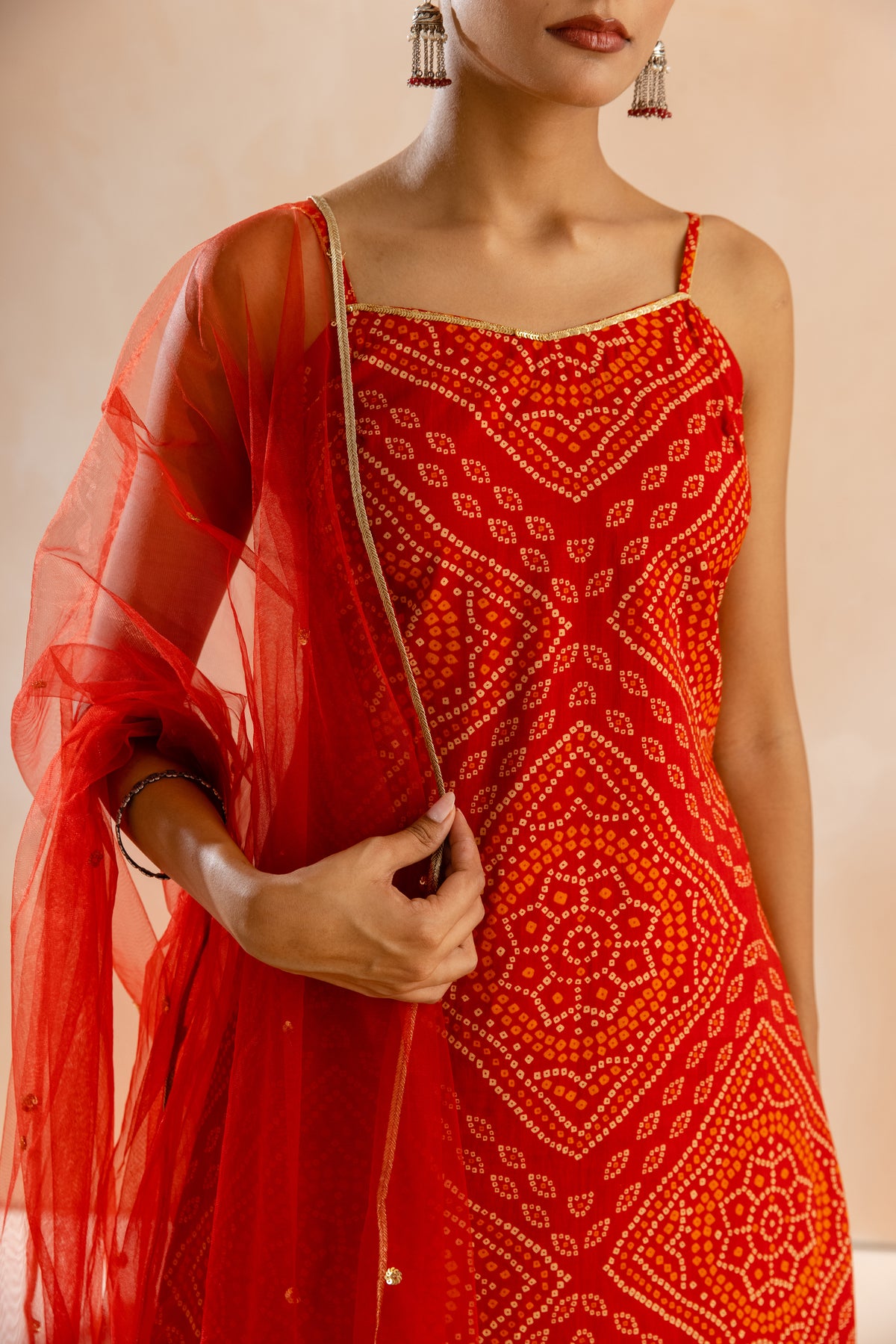 Kesar Thin Strap-The Print (Red)