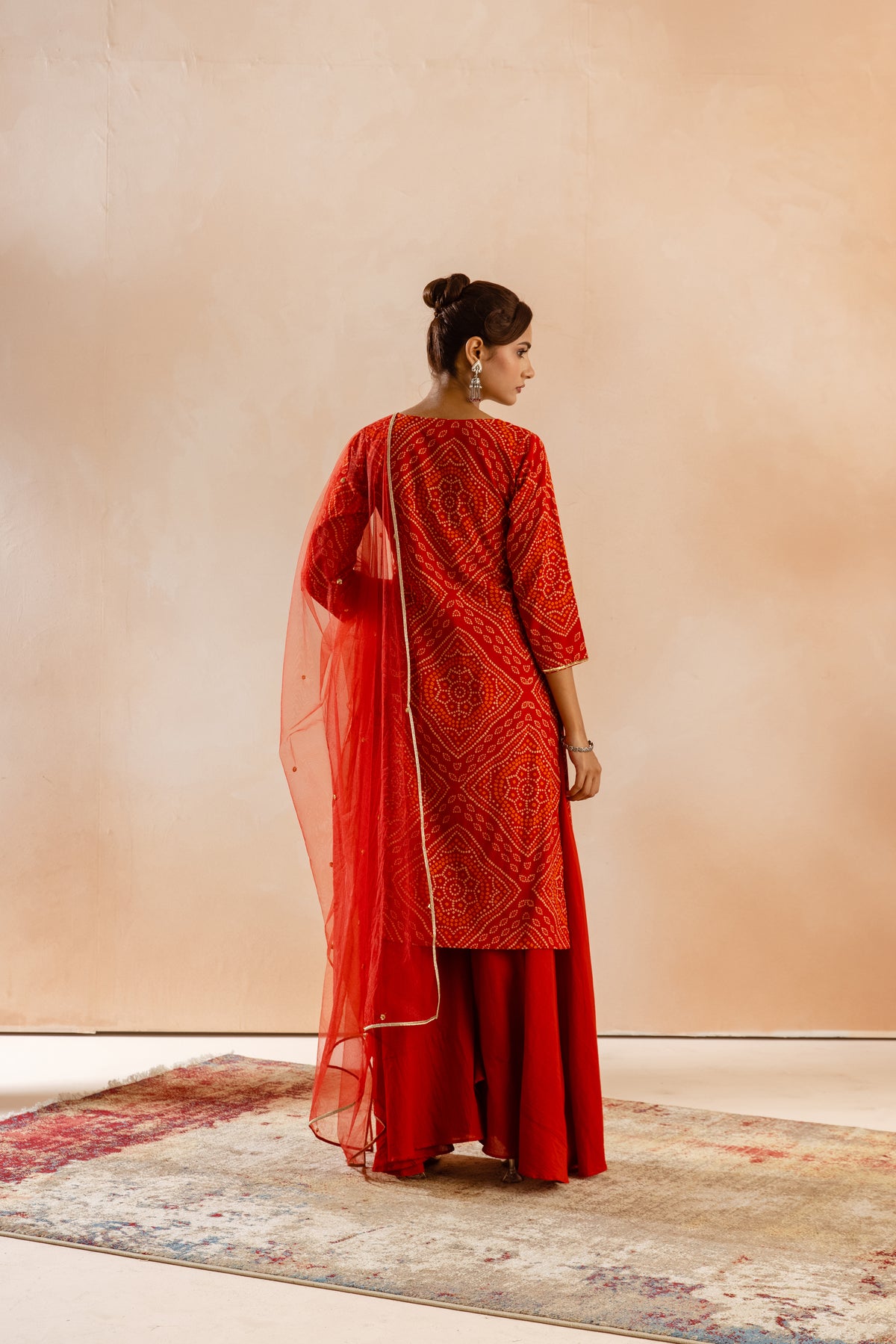 Kesar Sleeved-The Print (Red)