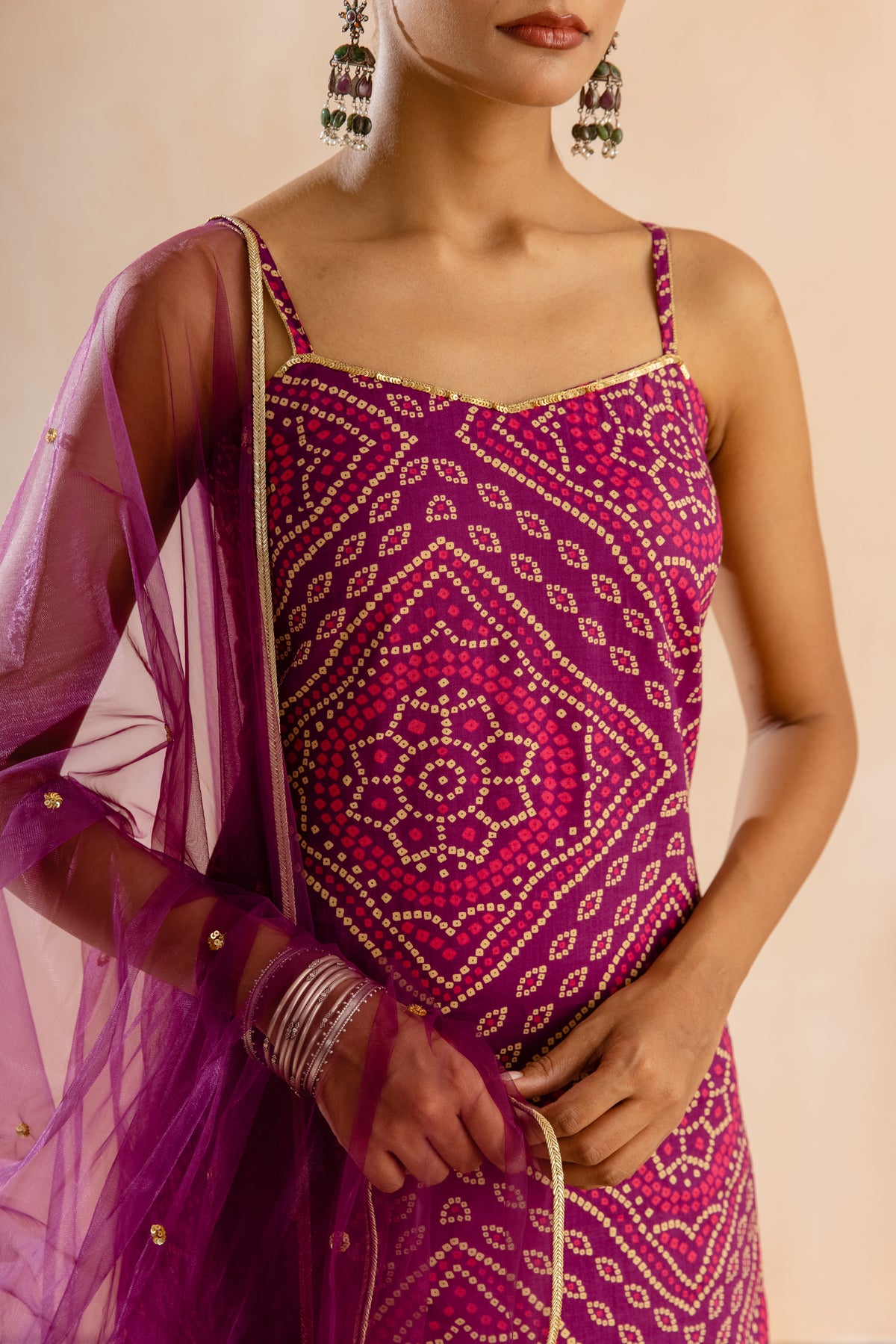 Jamun Thin Strap-The Print (Purple)