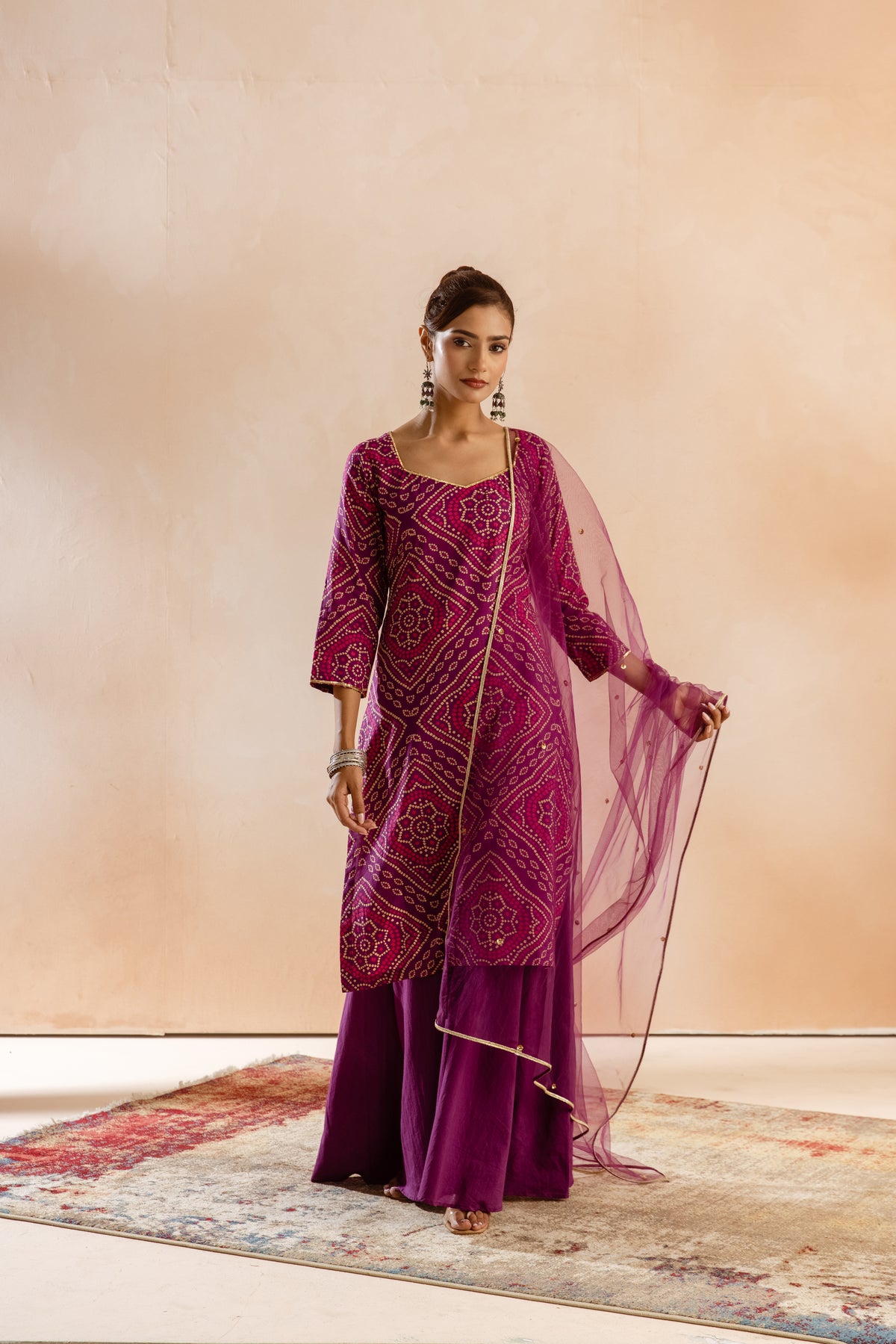 Jamun Sleeved-The Print (Purple)