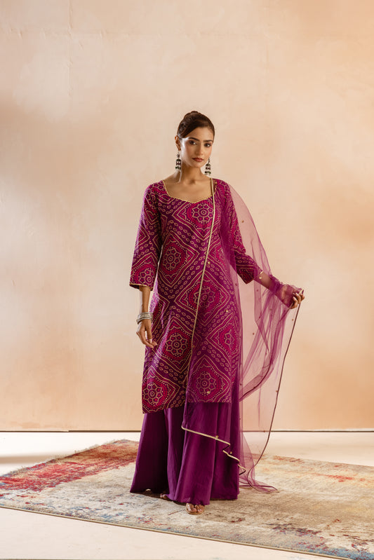 Jamun Sleeved-The Print (Purple)