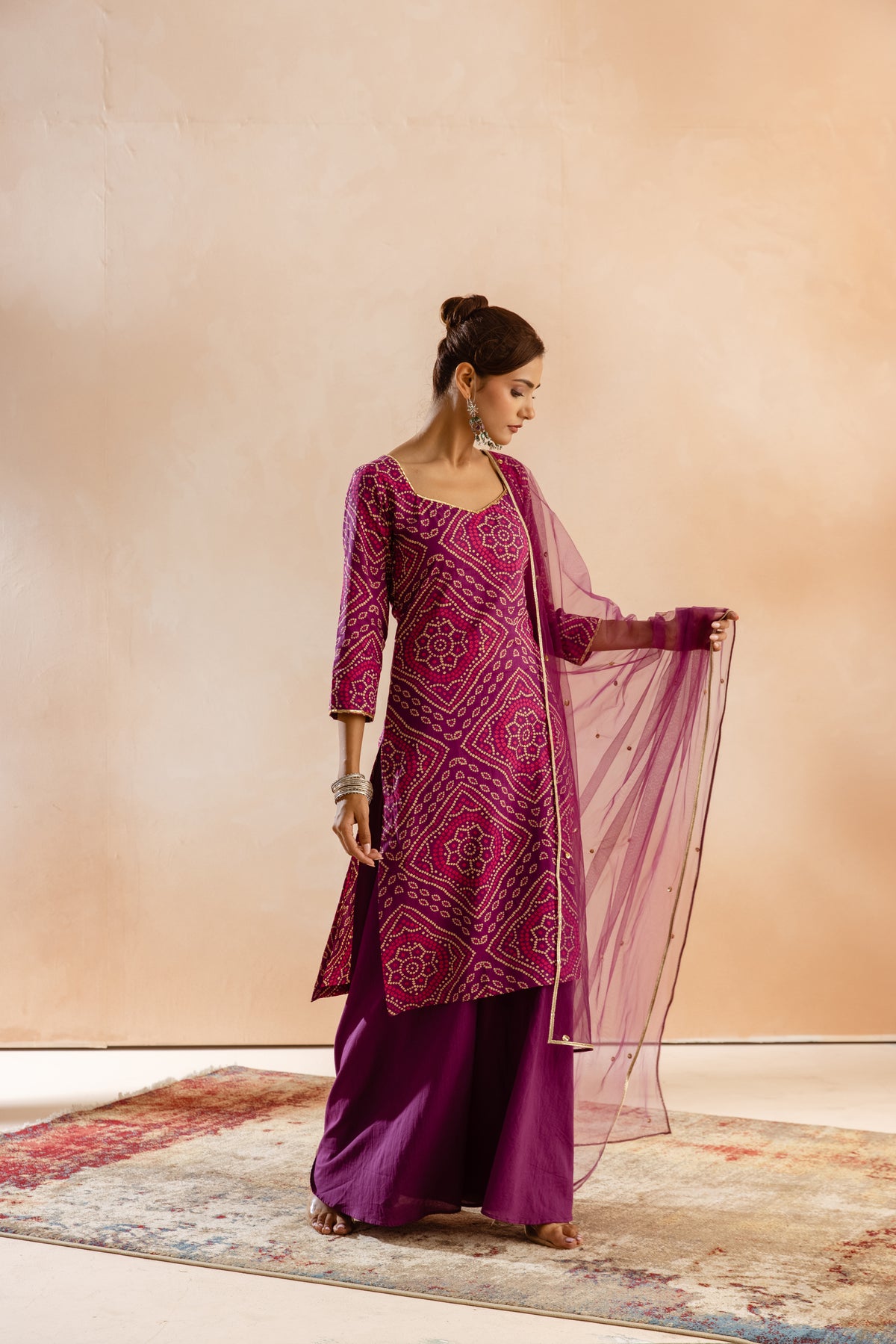 Jamun Sleeved-The Print (Purple)
