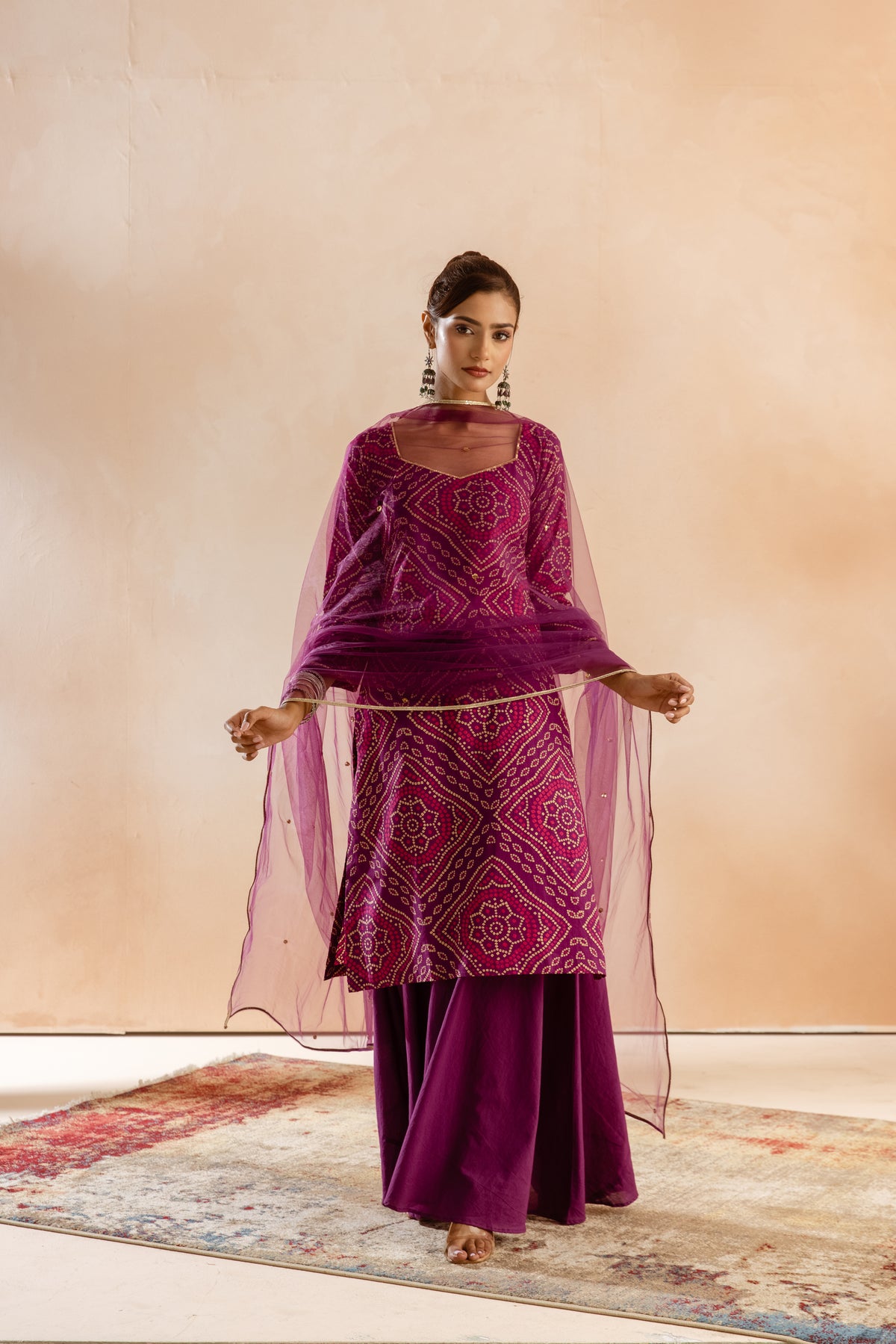 Jamun Sleeved-The Print (Purple)