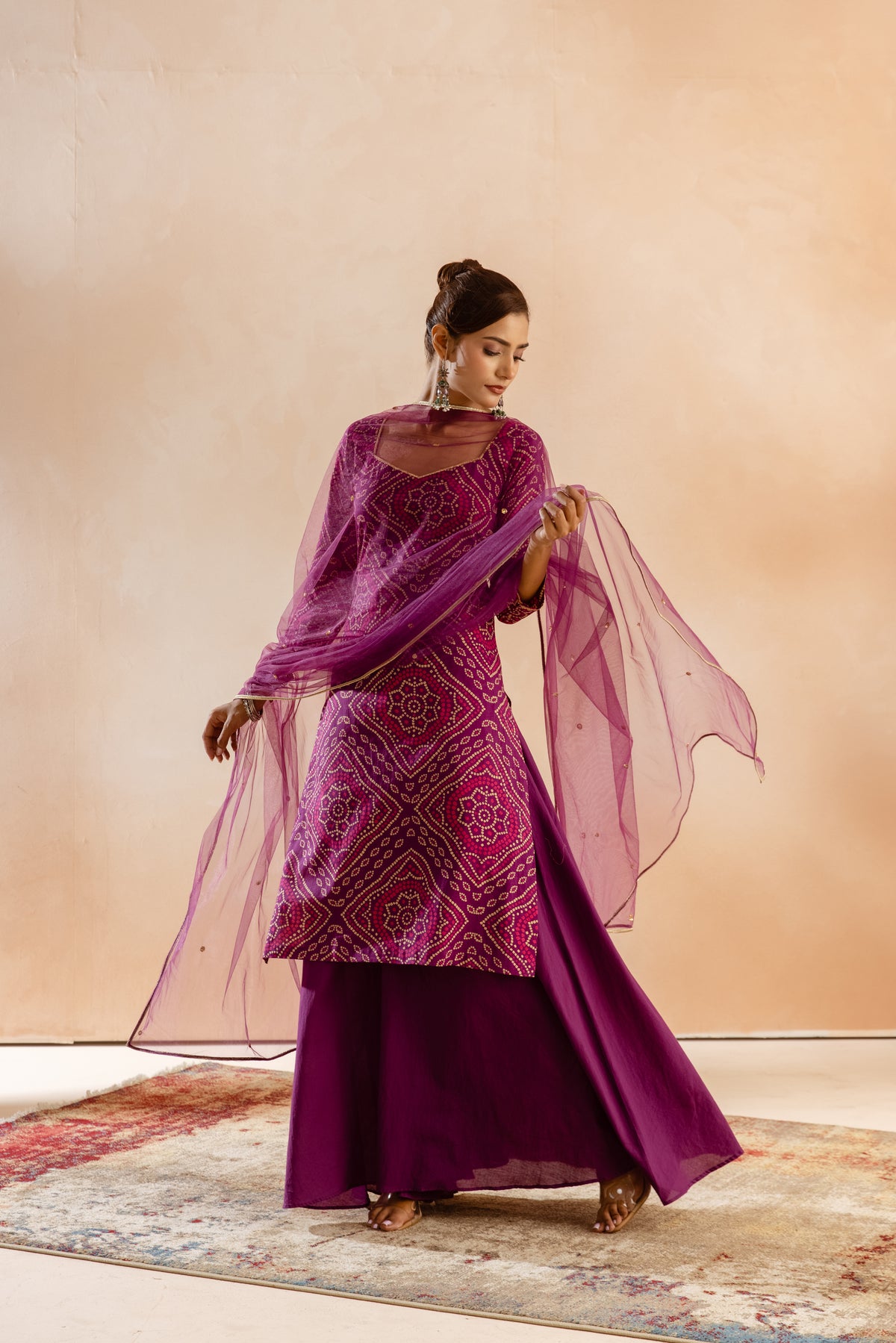 Jamun Sleeved-The Print (Purple)