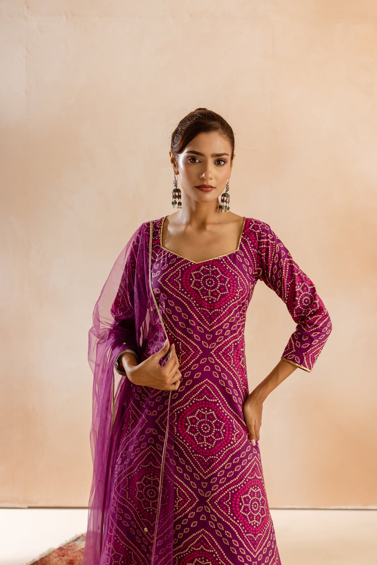 Jamun Sleeved-The Print (Purple)