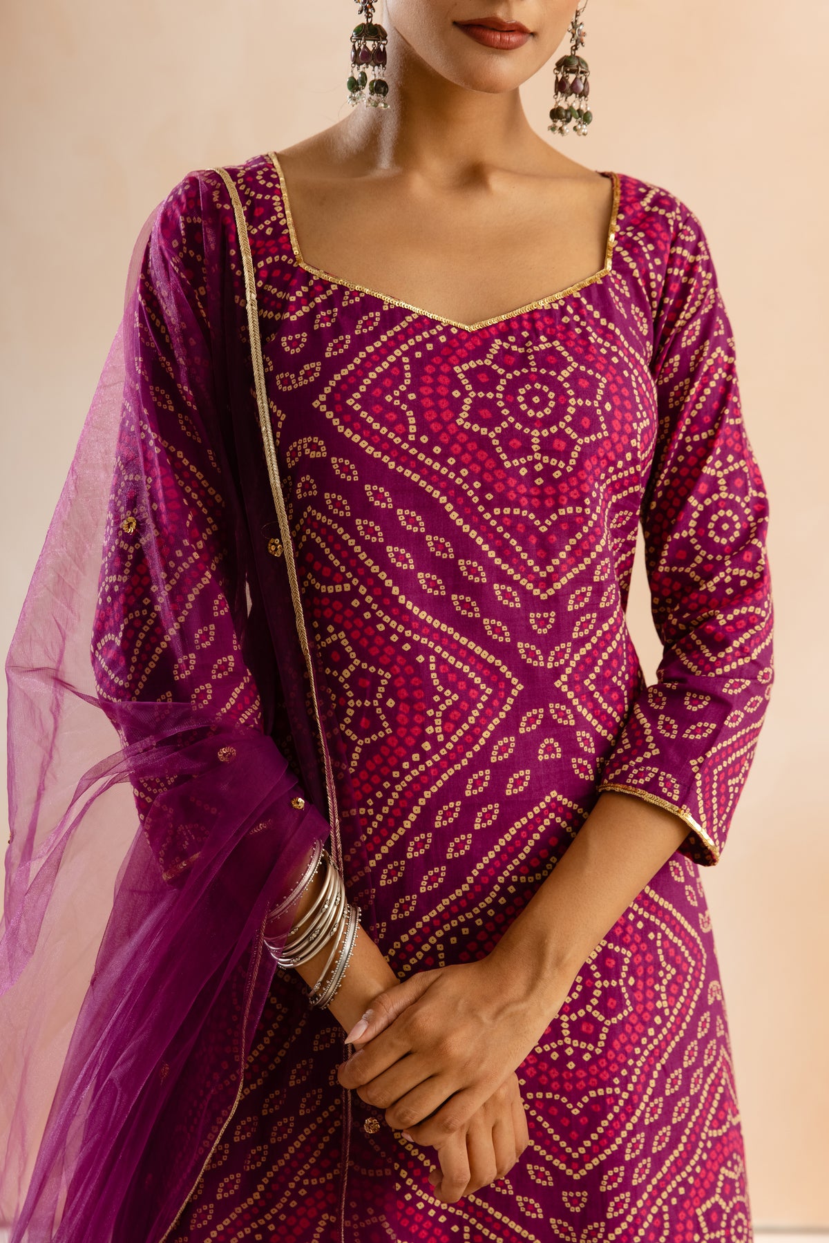 Jamun Sleeved-The Print (Purple)