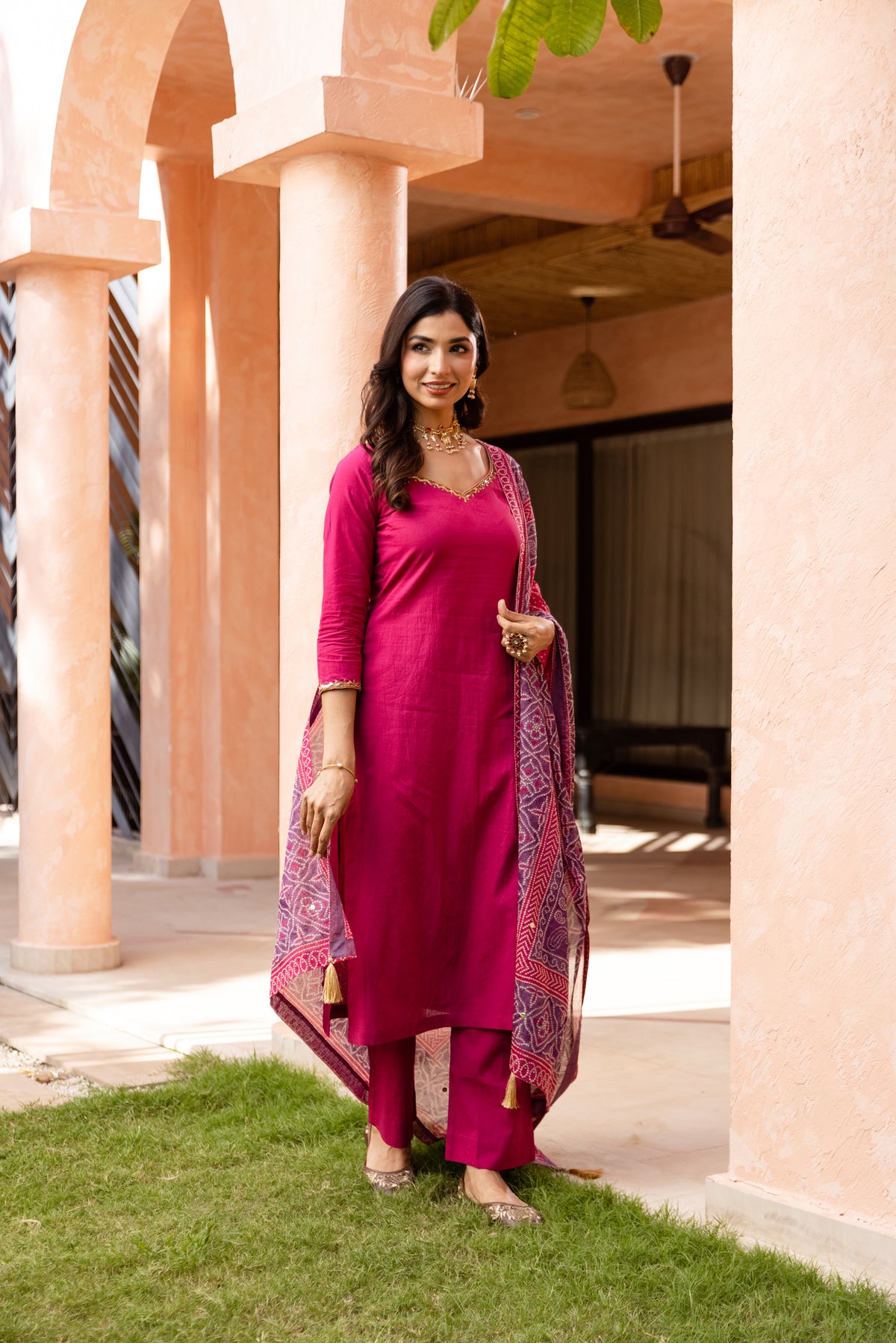 Gulabi Sleeved - Straight Cut Suit (Pink)