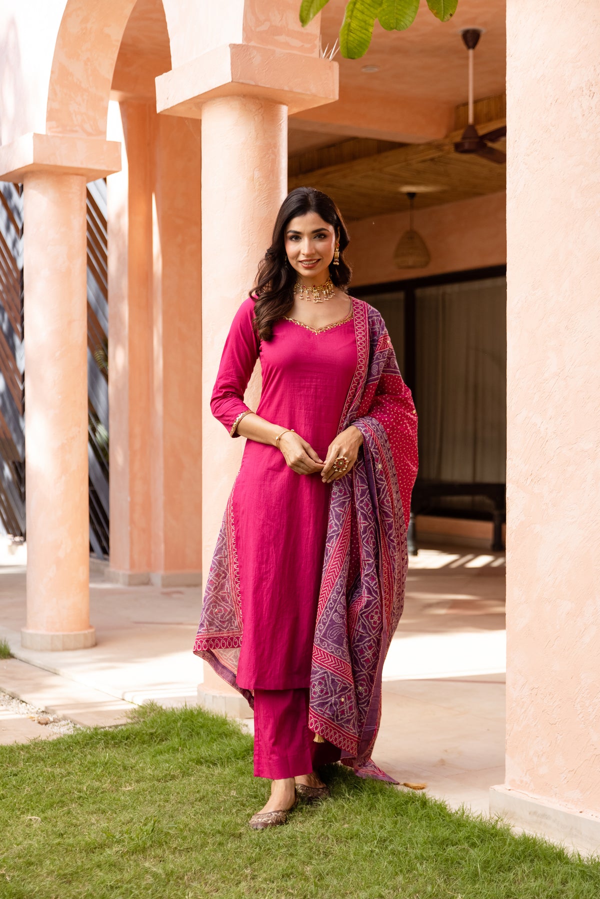 Gulabi Sleeved - Straight Cut Suit (Pink)