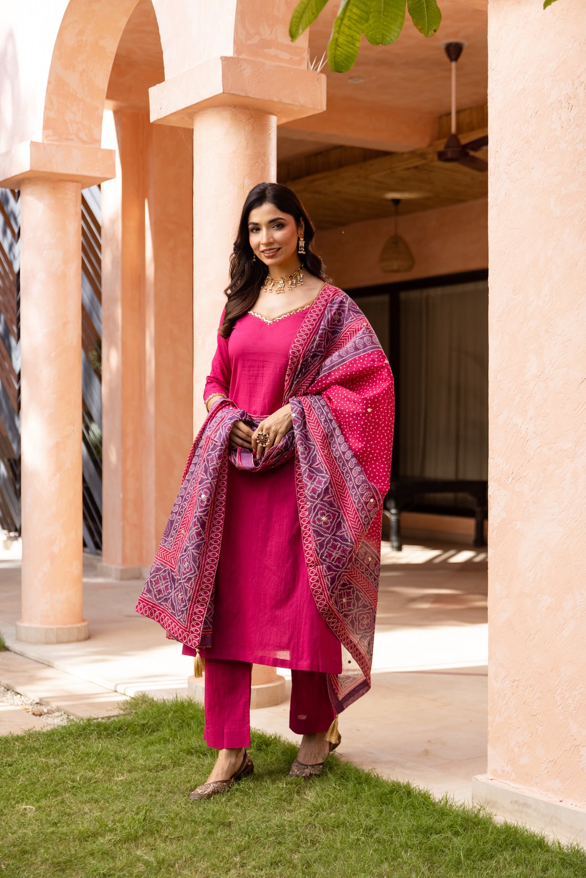 Gulabi Sleeved - Straight Cut Suit (Pink)