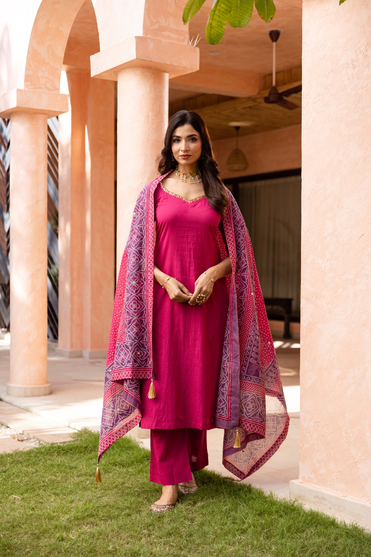 Gulabi Sleeved - Straight Cut Suit (Pink)