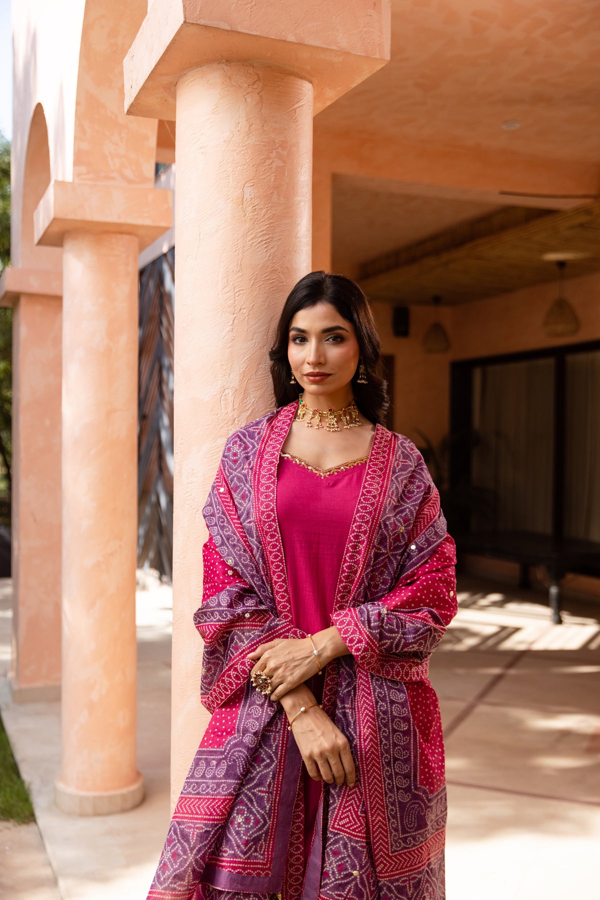 Gulabi Sleeved - Straight Cut Suit (Pink)