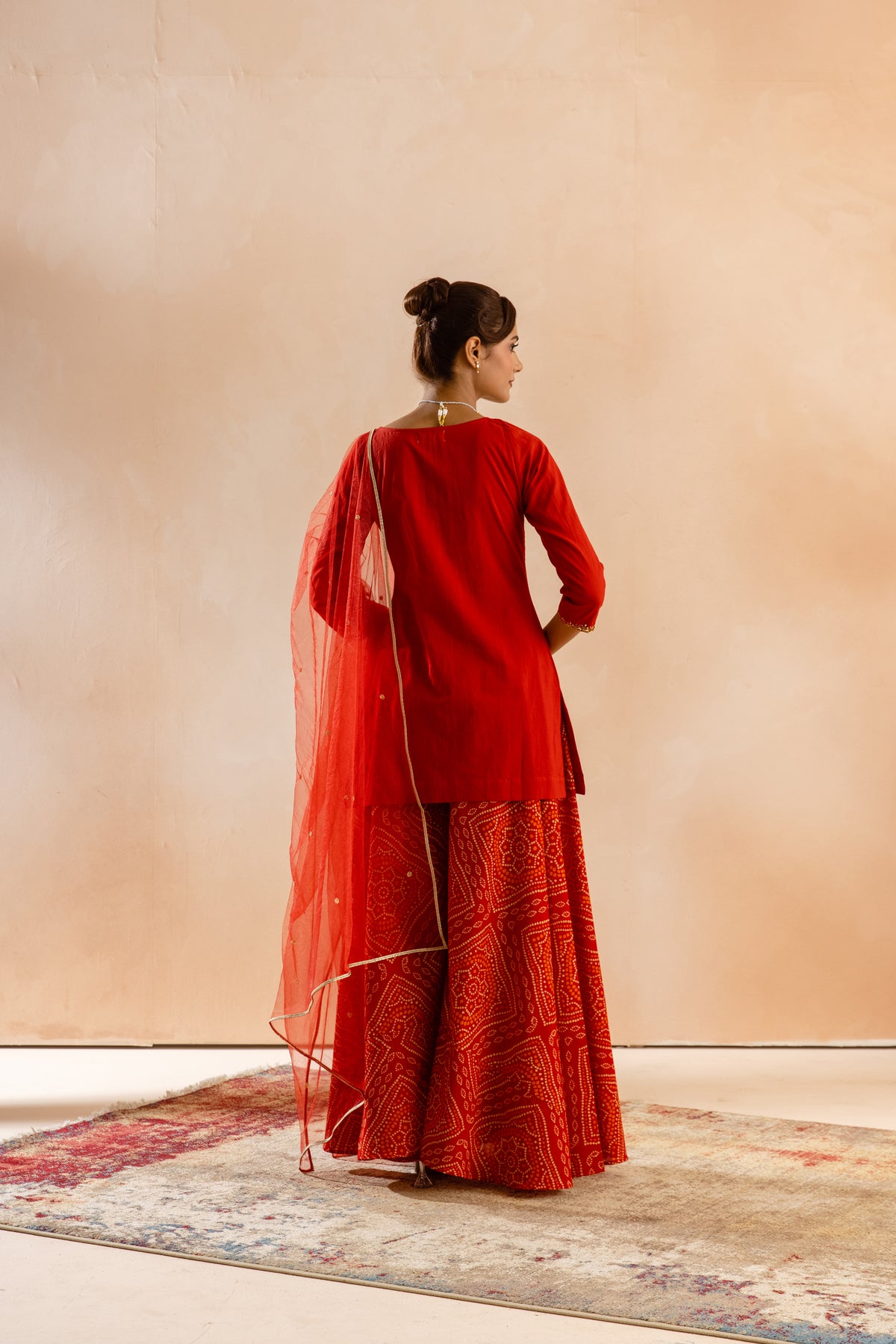 Kesar Sleeved-The Flare (Red)