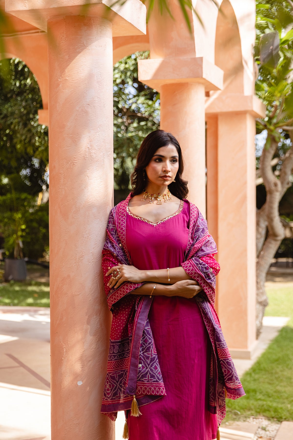 Gulabi Sleeved - Straight Cut Suit (Pink)