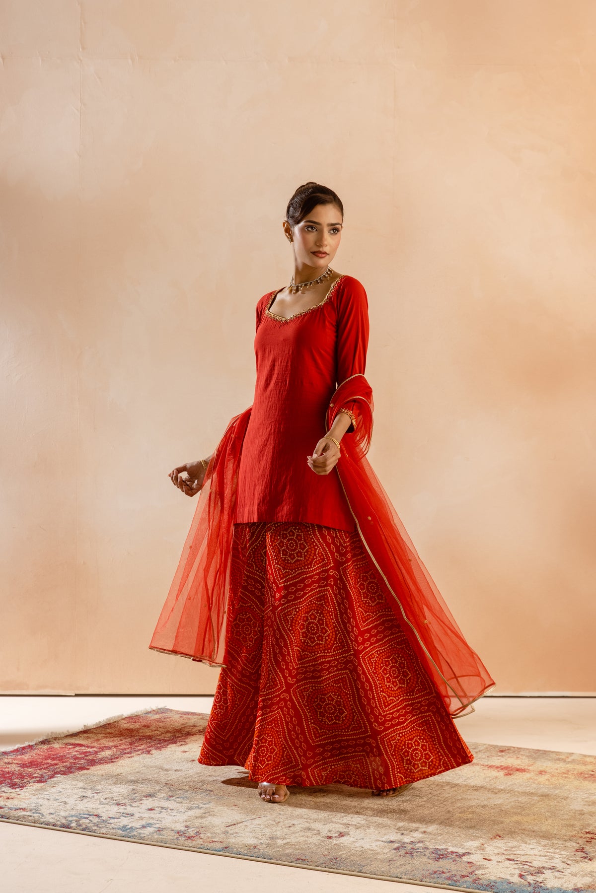 Kesar Sleeved-The Flare (Red)