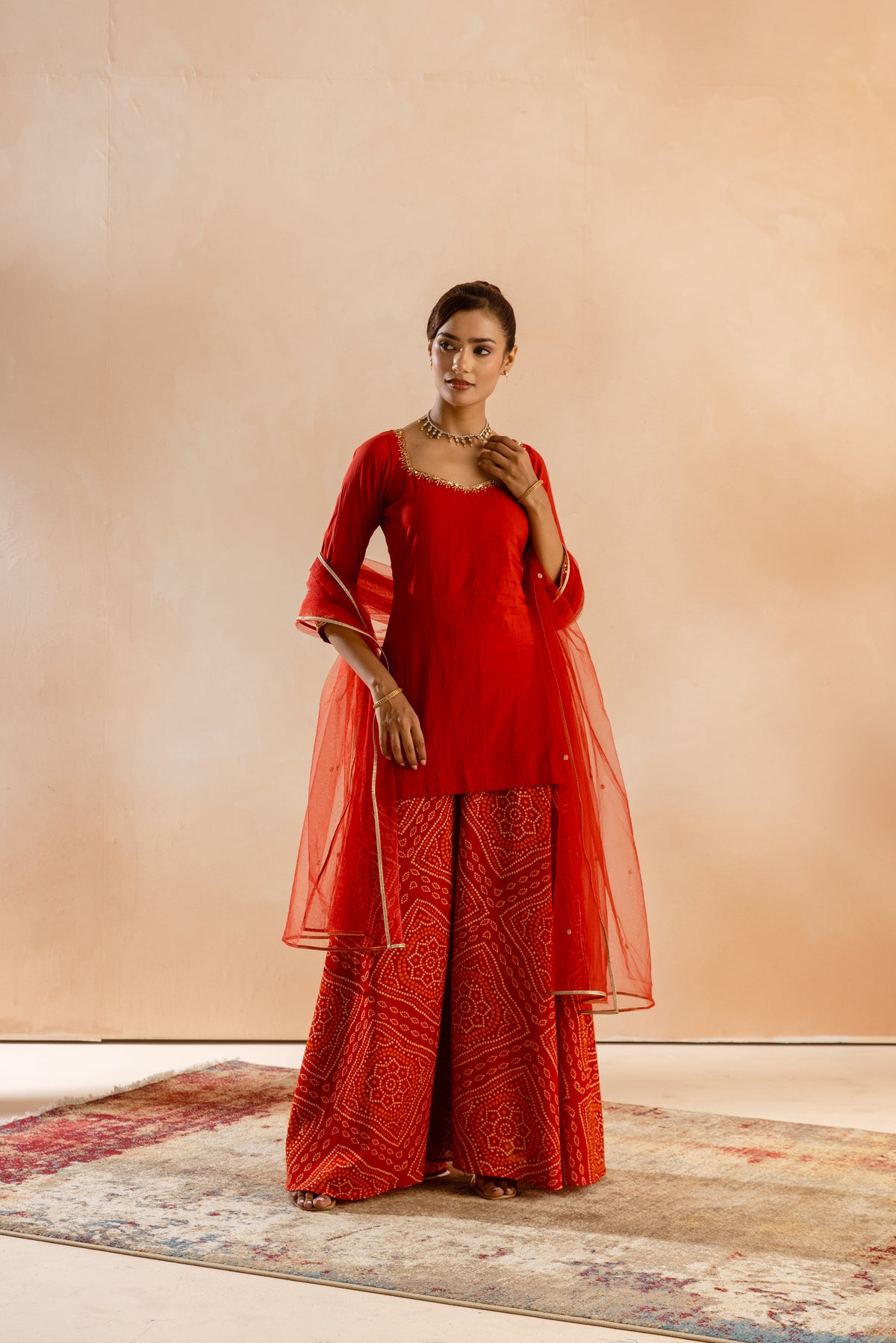 Kesar Sleeved-The Flare (Red)