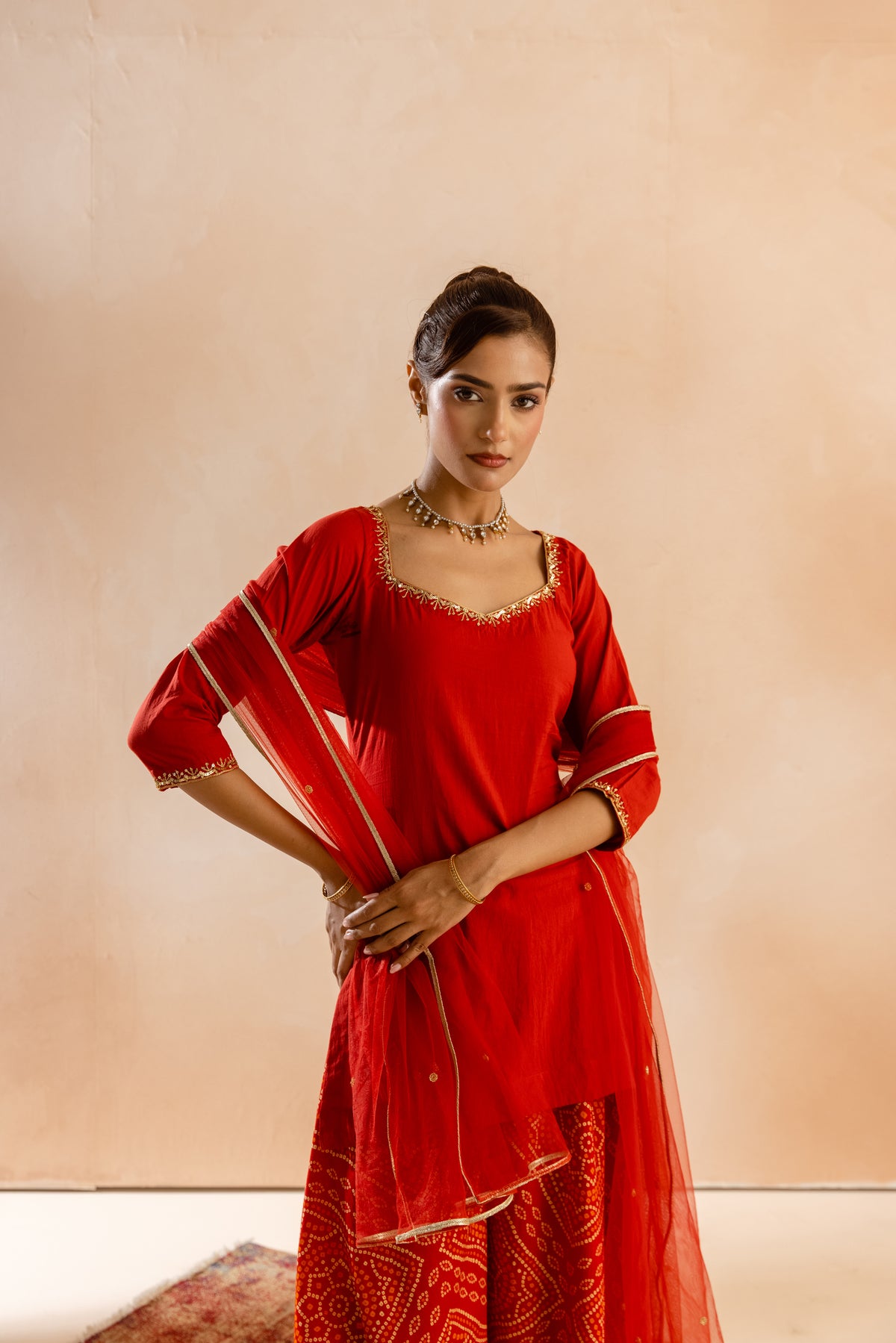 Kesar Sleeved-The Flare (Red)