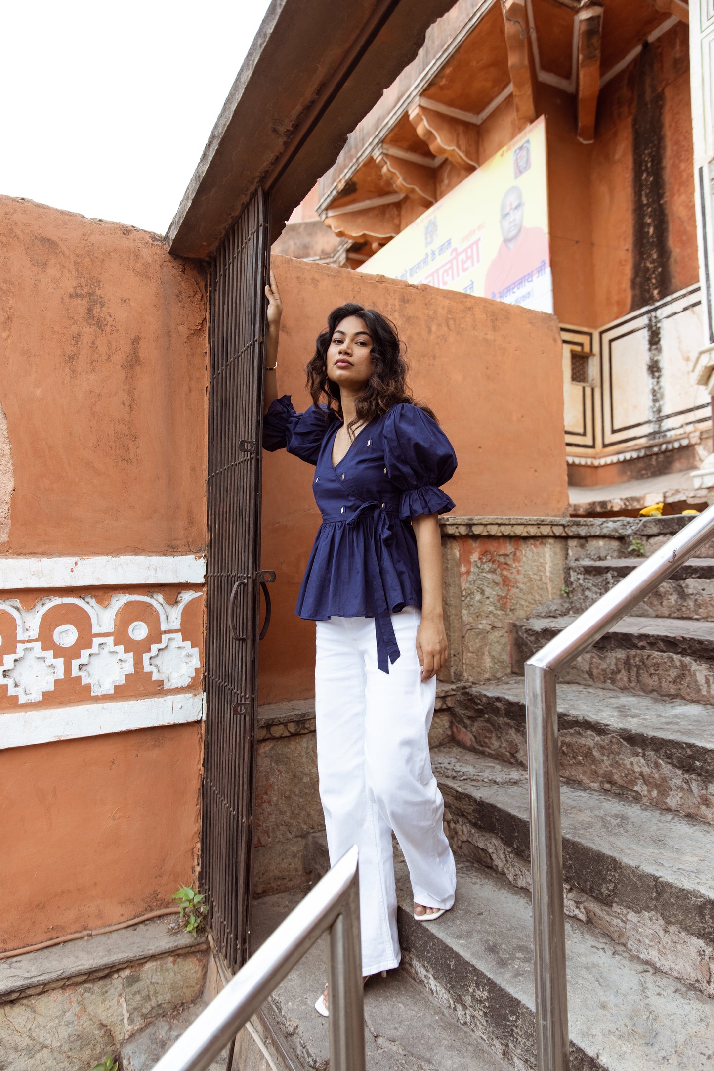 Pop 'n' Wrap Top - Blue