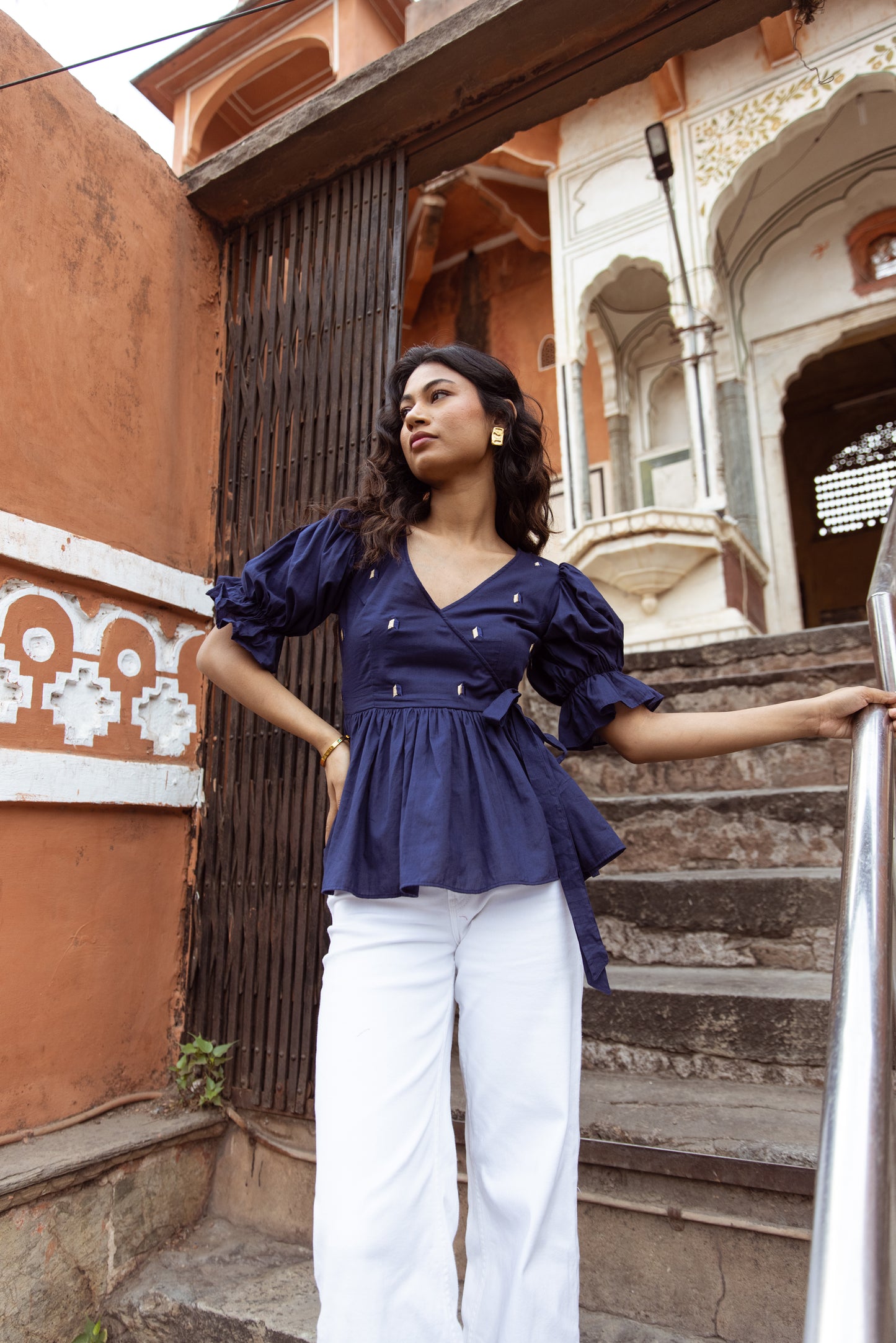 Pop 'n' Wrap Top - Blue