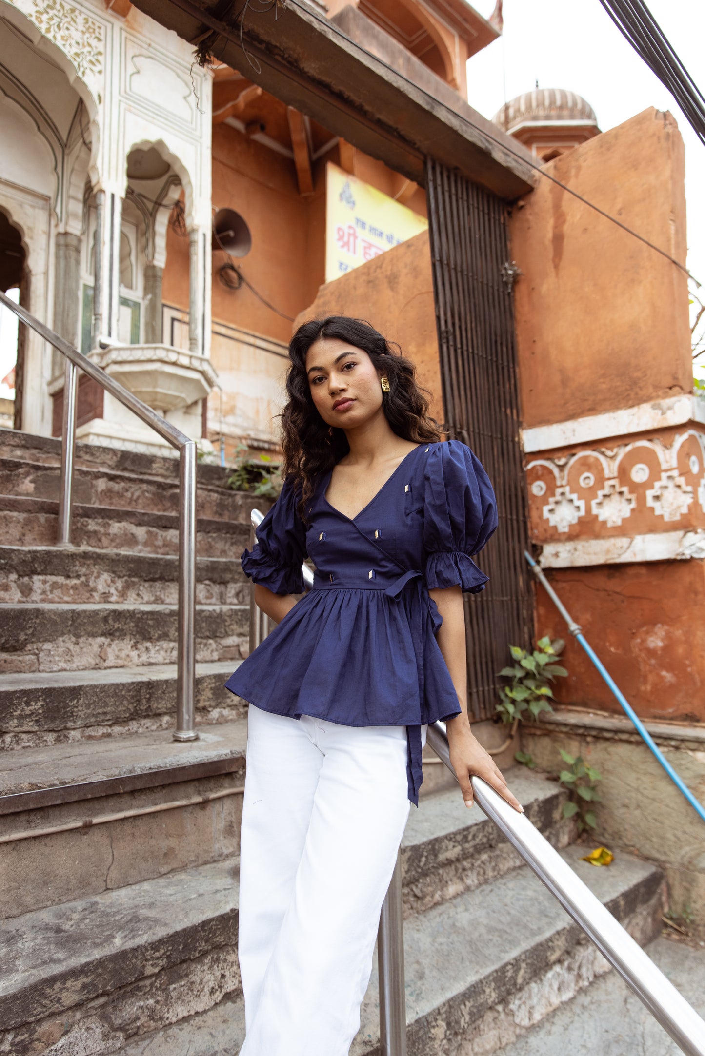 Pop 'n' Wrap Top - Blue