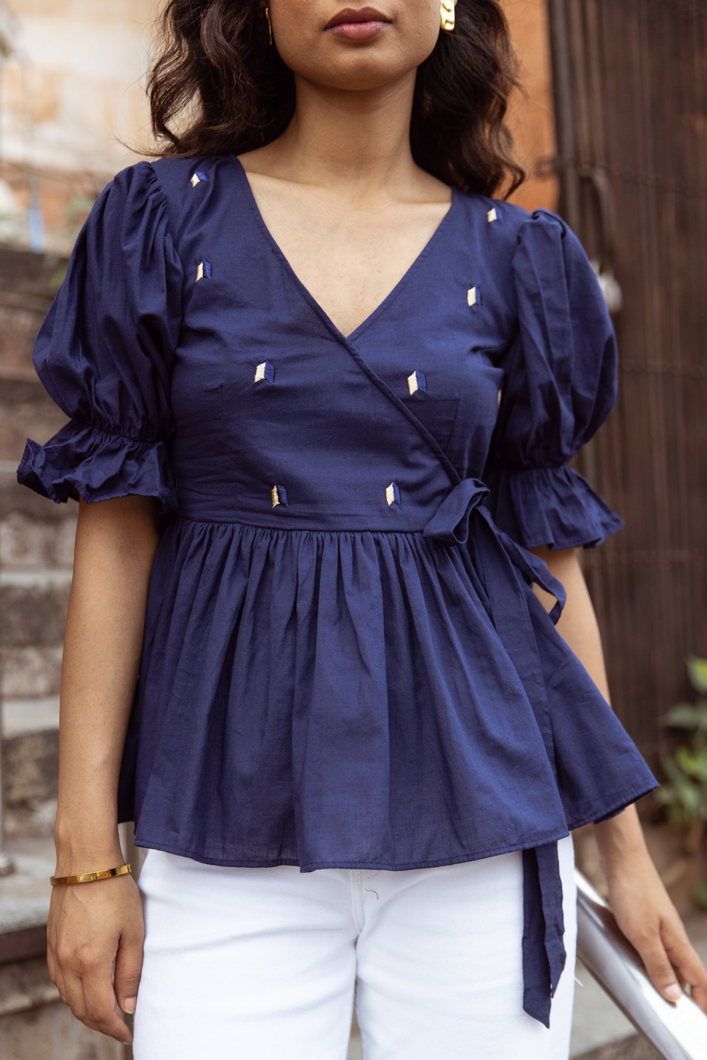 Pop 'n' Wrap Top - Blue
