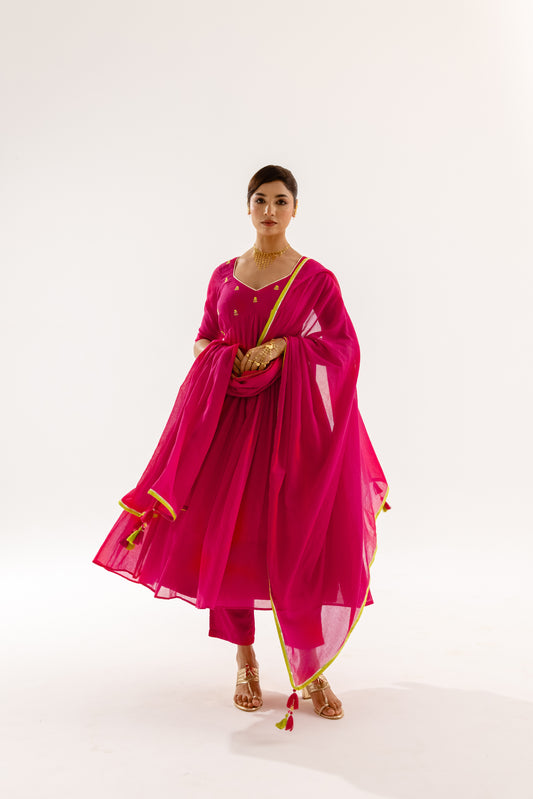 THE LUMINA- Fuchsia Sleeved