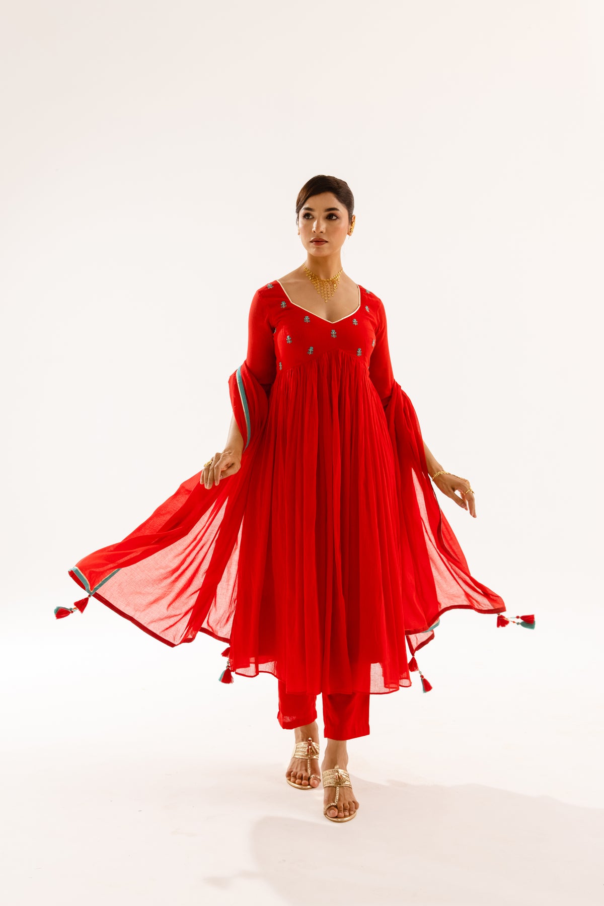 THE LUMINA- Red Sleeved