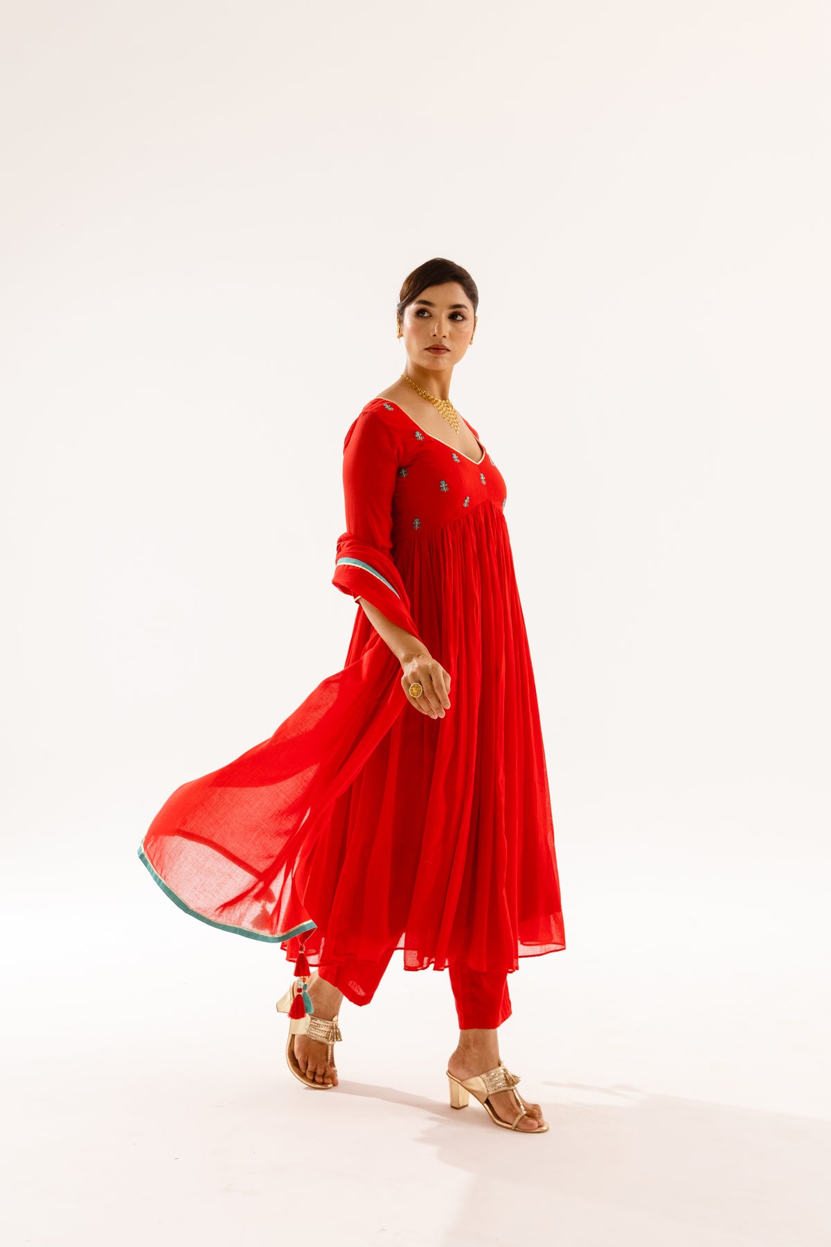 THE LUMINA- Red Sleeved