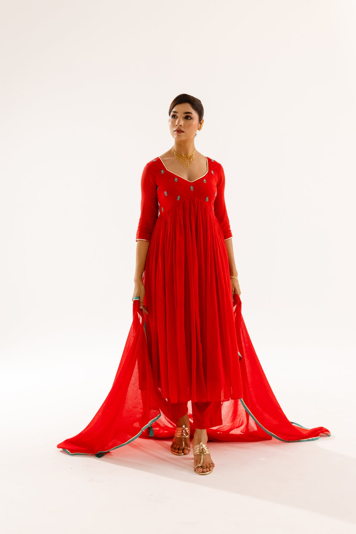 THE LUMINA- Red Sleeved